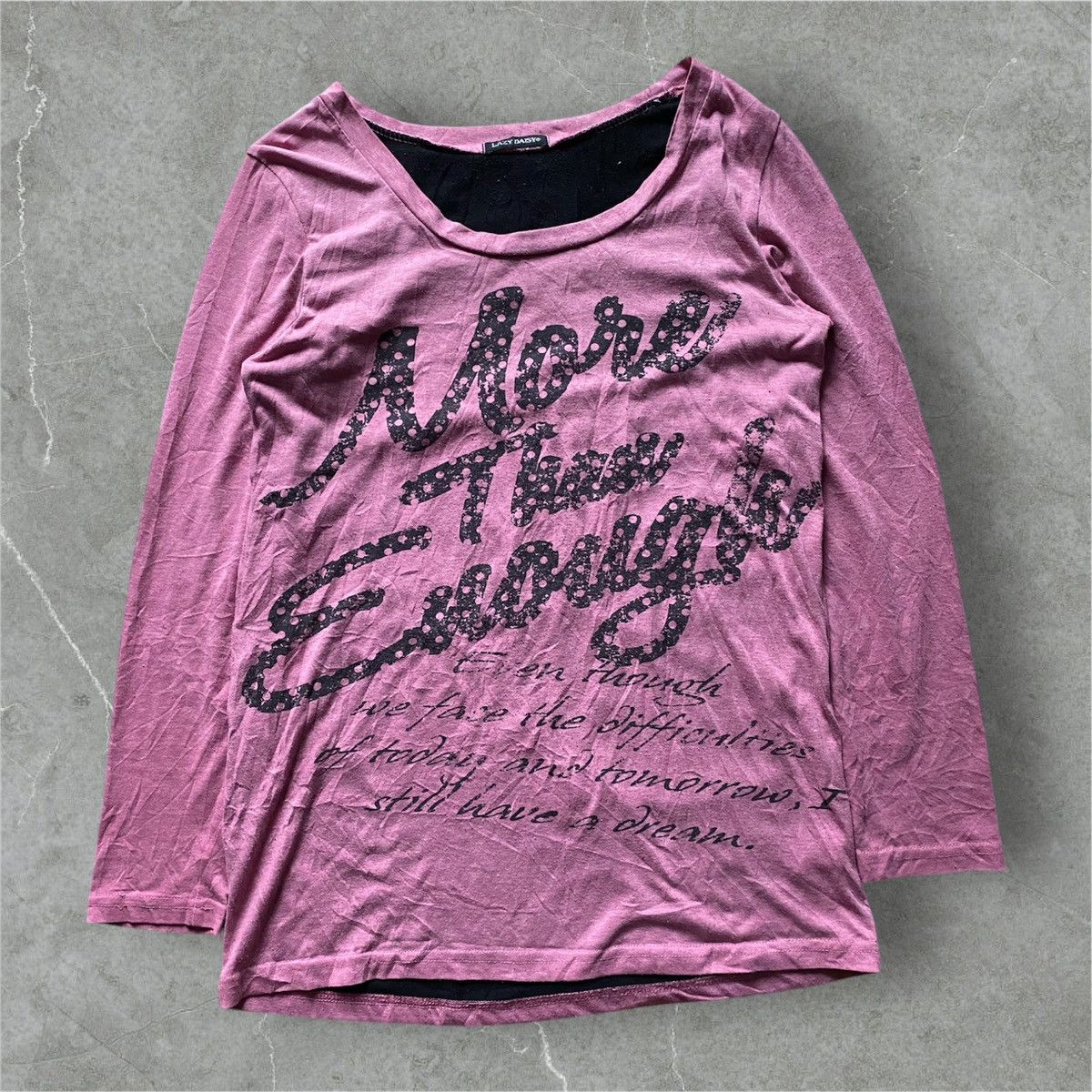 If Six Was Nine × Japanese Brand × Le Grande Bleu (L.G.B.) 2000s Lazy Daisy double layers poem cut out tshirt Size US M / EU 48-50 / 2 - 2 Thumbnail