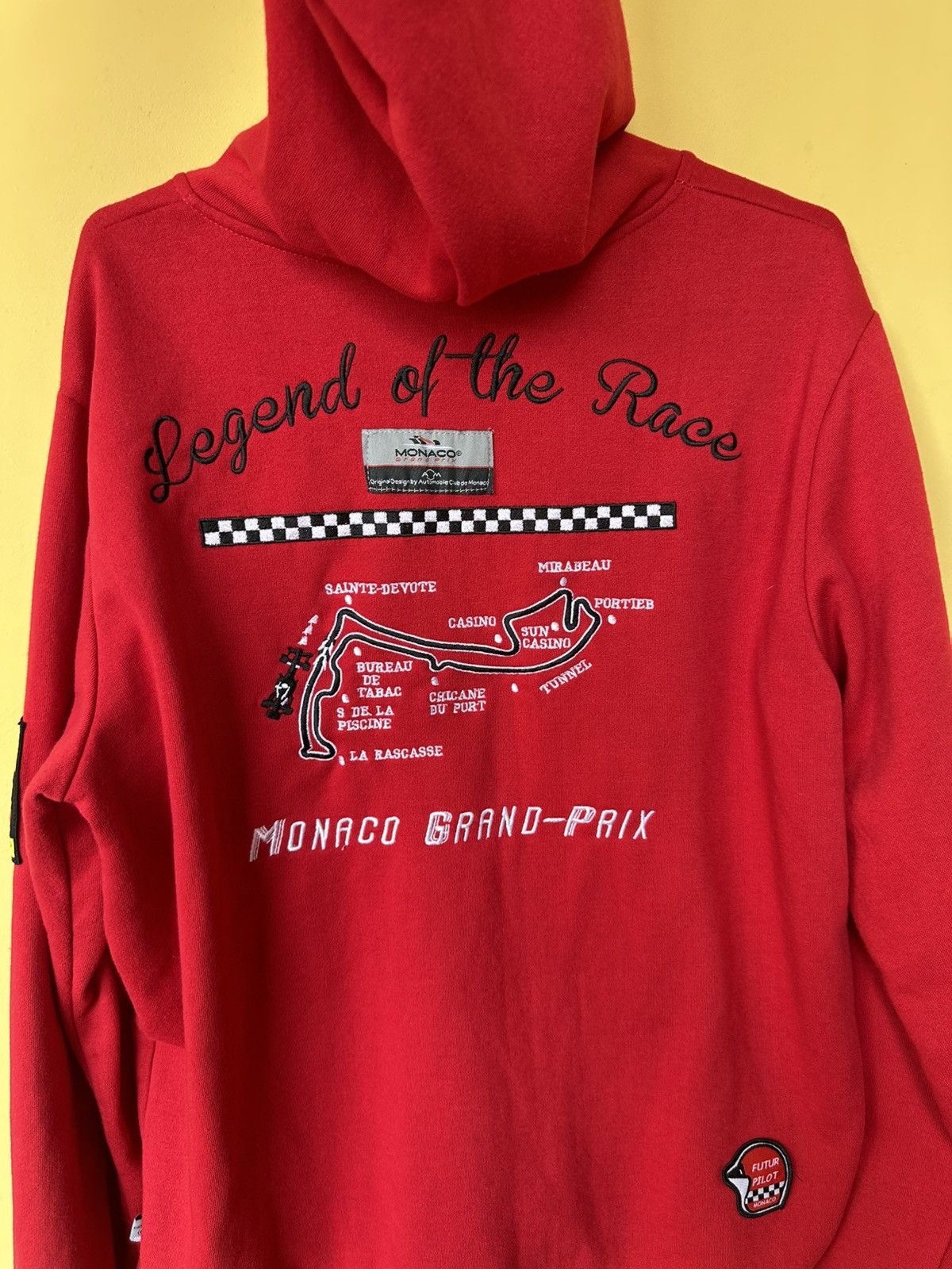 Other Vintage Official Monaco Grand Prix Mens Zip Up Hoodie - Red Size US L / EU 52-54 / 3 - 8 Thumbnail