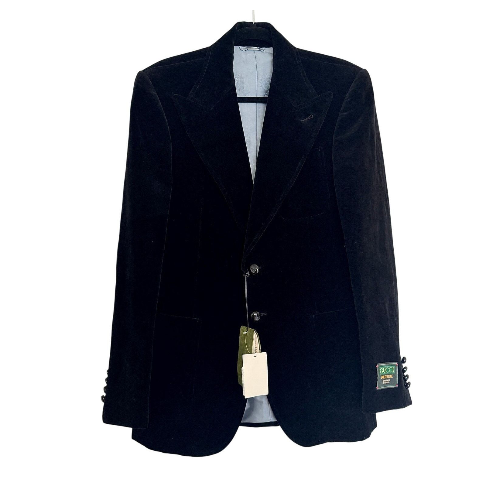 Gucci Gucci NWT Velvet Single-Breasted Blazer Size 46R - 1 Thumbnail