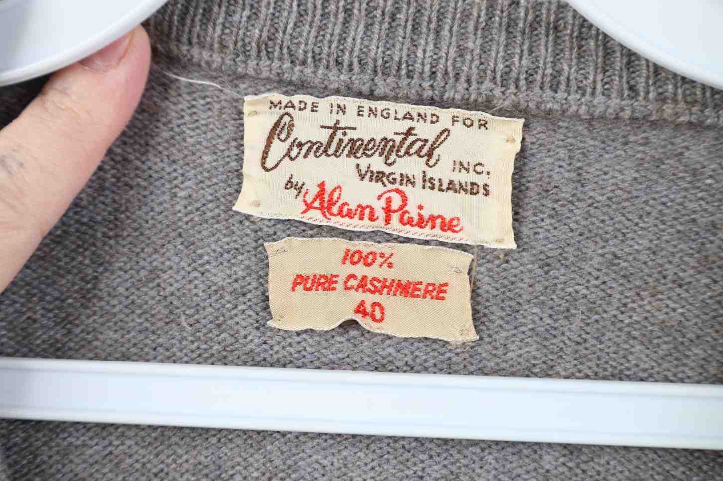 Vintage Vintage 70s Streetwear Knit V-Neck Sweater Heather Gray Size US L / EU 52-54 / 3 - 7 Thumbnail
