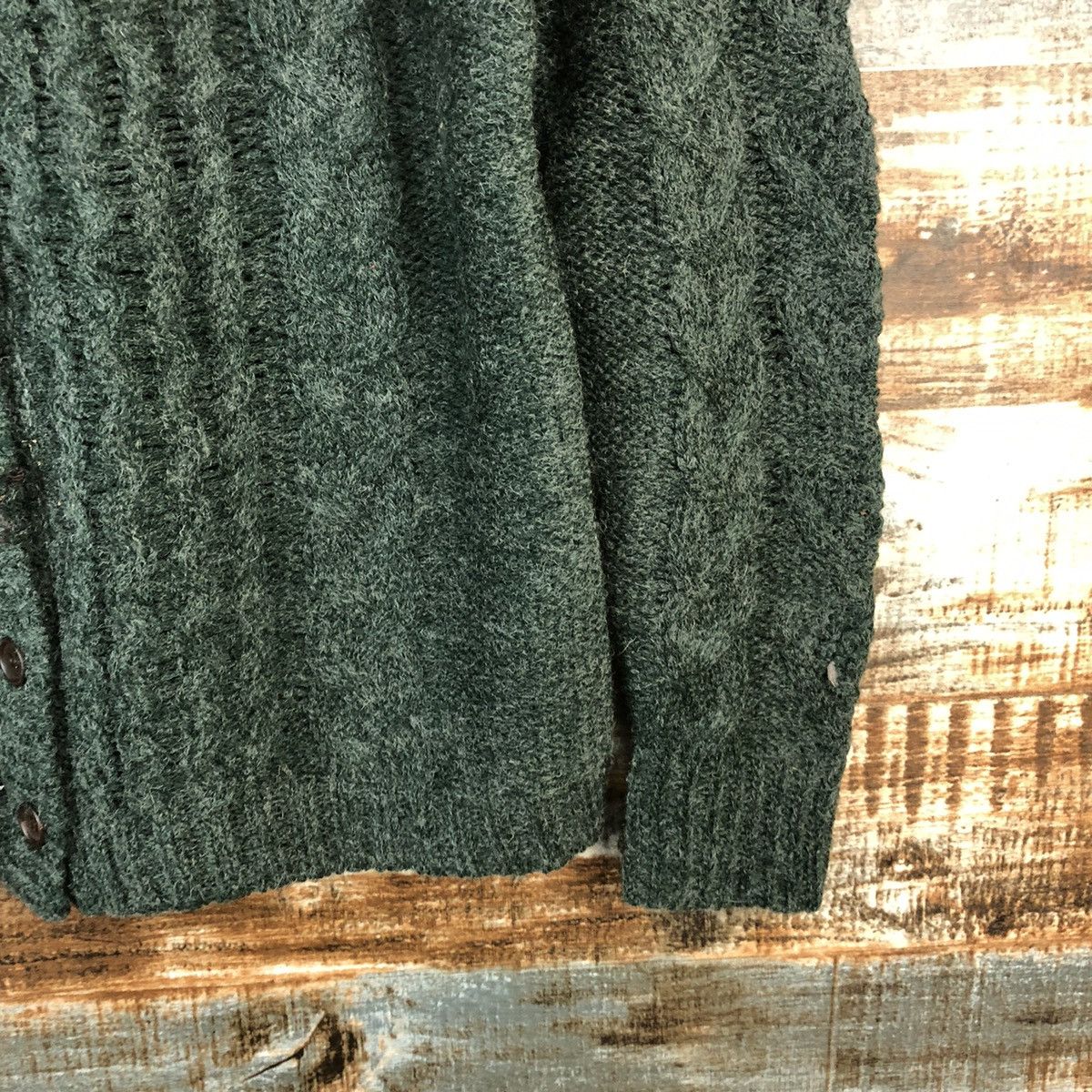 Homespun Knitwear × Japanese Brand Sun Valley Green mohair Patterned Cardigans Knitwear #A1955 Size M / US 6-8 / IT 42-44 - 8 Thumbnail