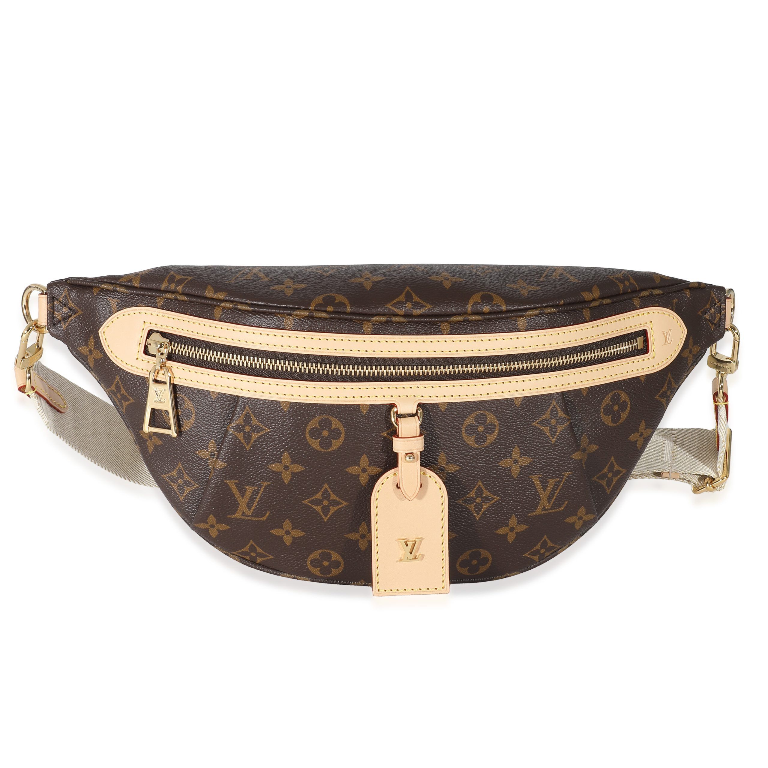 image of Louis Vuitton Monogram Canvas Highrise Bumbag in Brown, Women's
