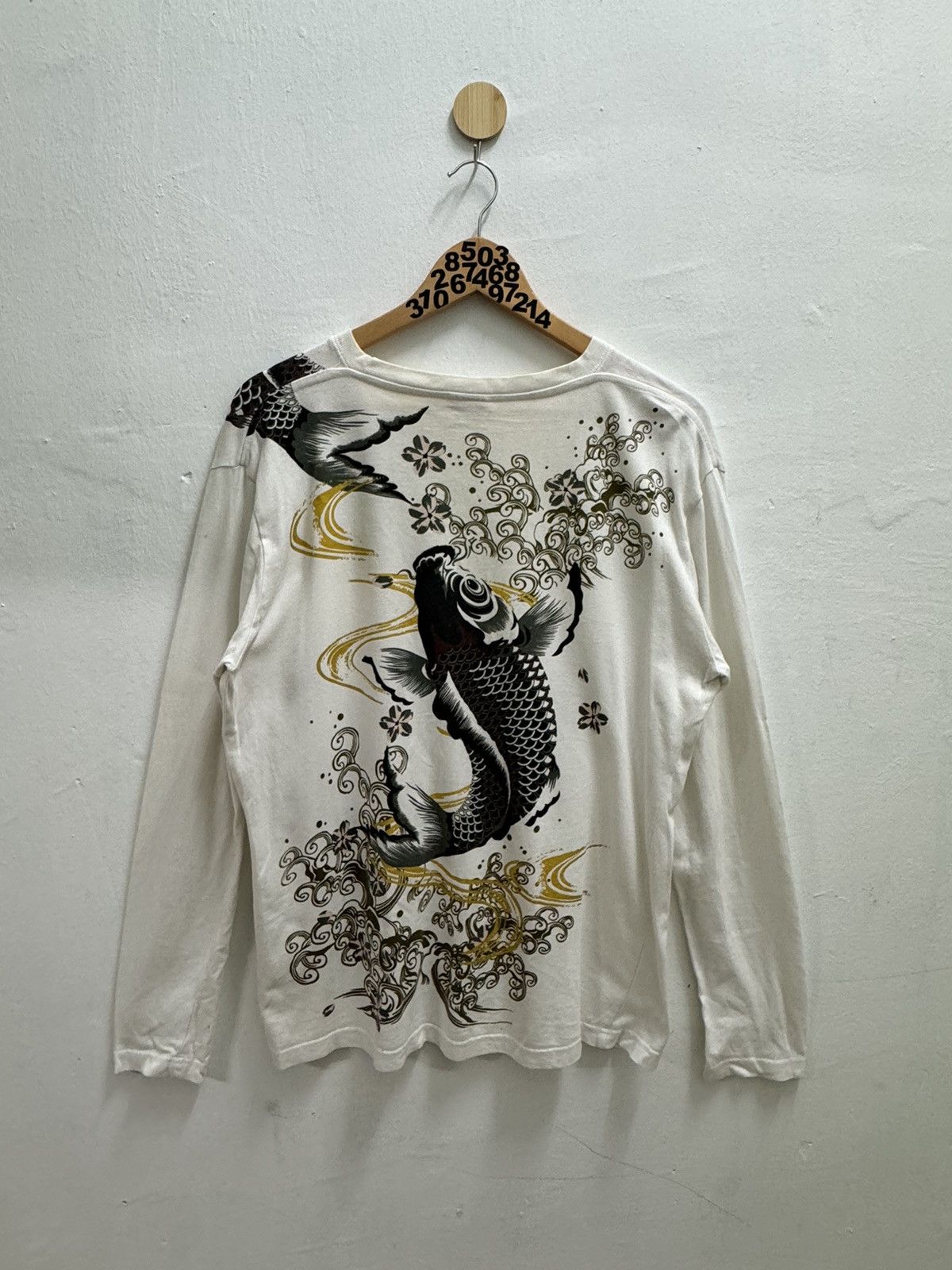 VINTAGE JAPAN DESIGNER FISH SUKAJAN LONG SLEEVE