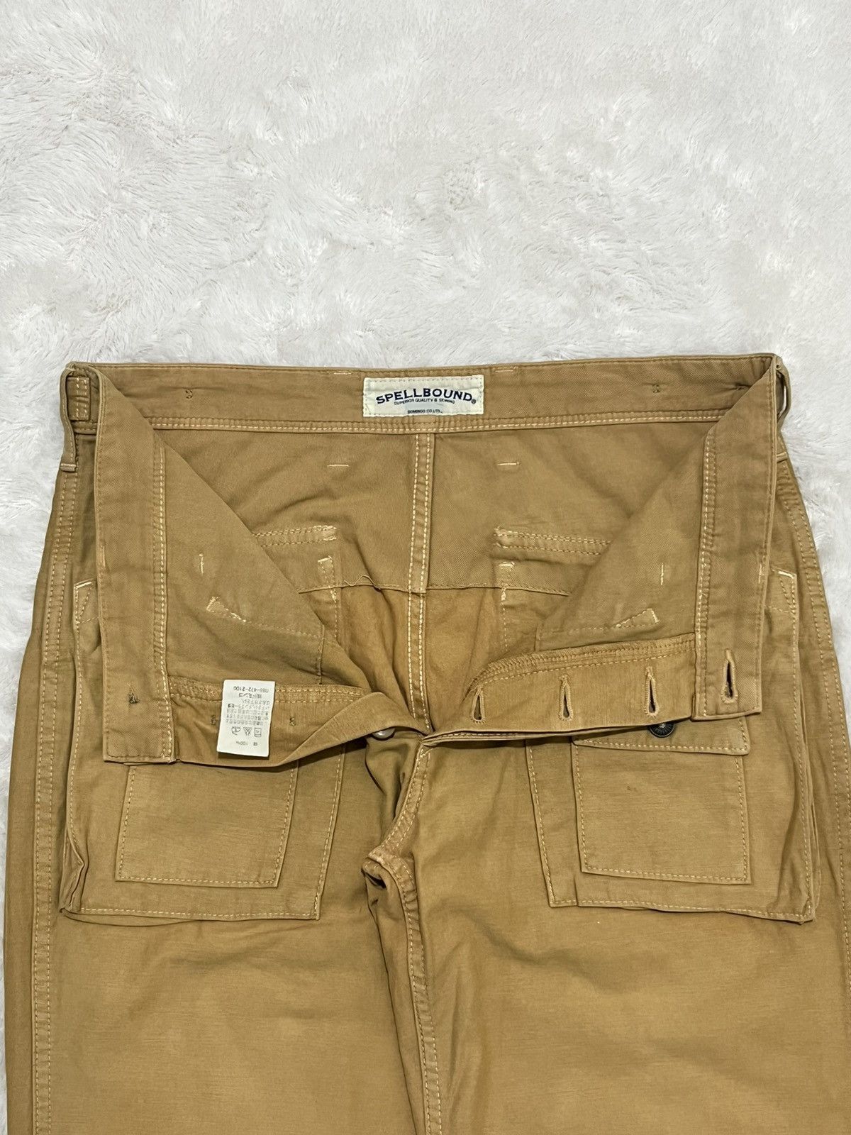 Other Spellbound Domingo Japan Utility Cargo Workwear Pants Beige Size US 30 / EU 46 - 4 Thumbnail
