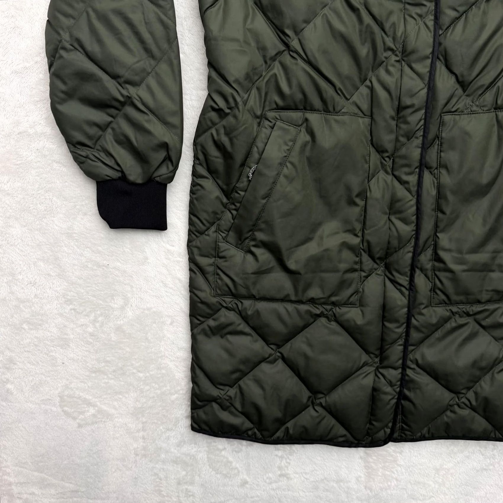 Eddie Bauer Eddie Bauer Quilted Jacket Coat Womens Small Down Fill Bomber Full Zip Mid-Length Long Sleeve Green Size S / US 4 / IT 40 - 7 Thumbnail