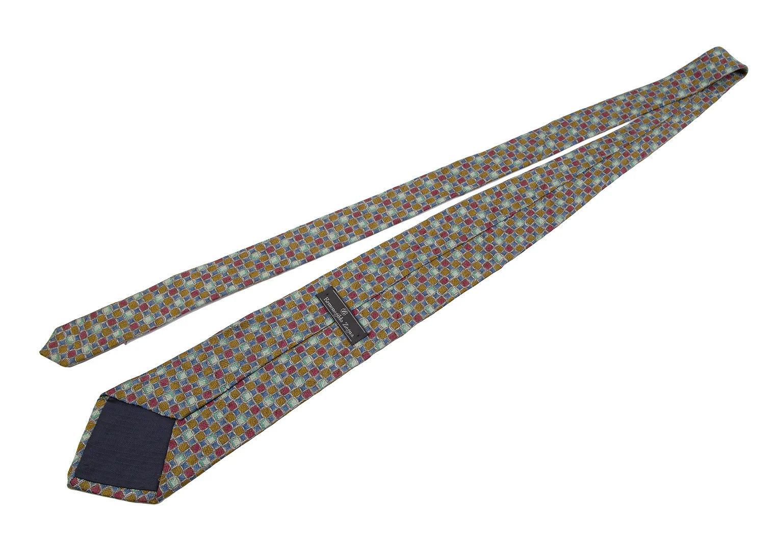Dries Van Noten Colorful Block Check Silk Tie Multi Size ONE SIZE - 7 Thumbnail