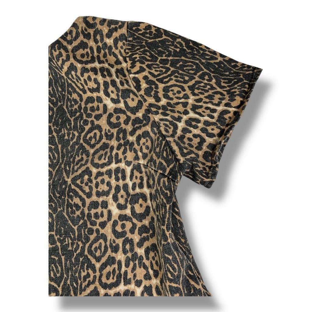 Other Beginning Boutique Amee Leopard Print Denim Mini Dress Size Size XL / US 12-14 / IT 48-50 - 4 Thumbnail