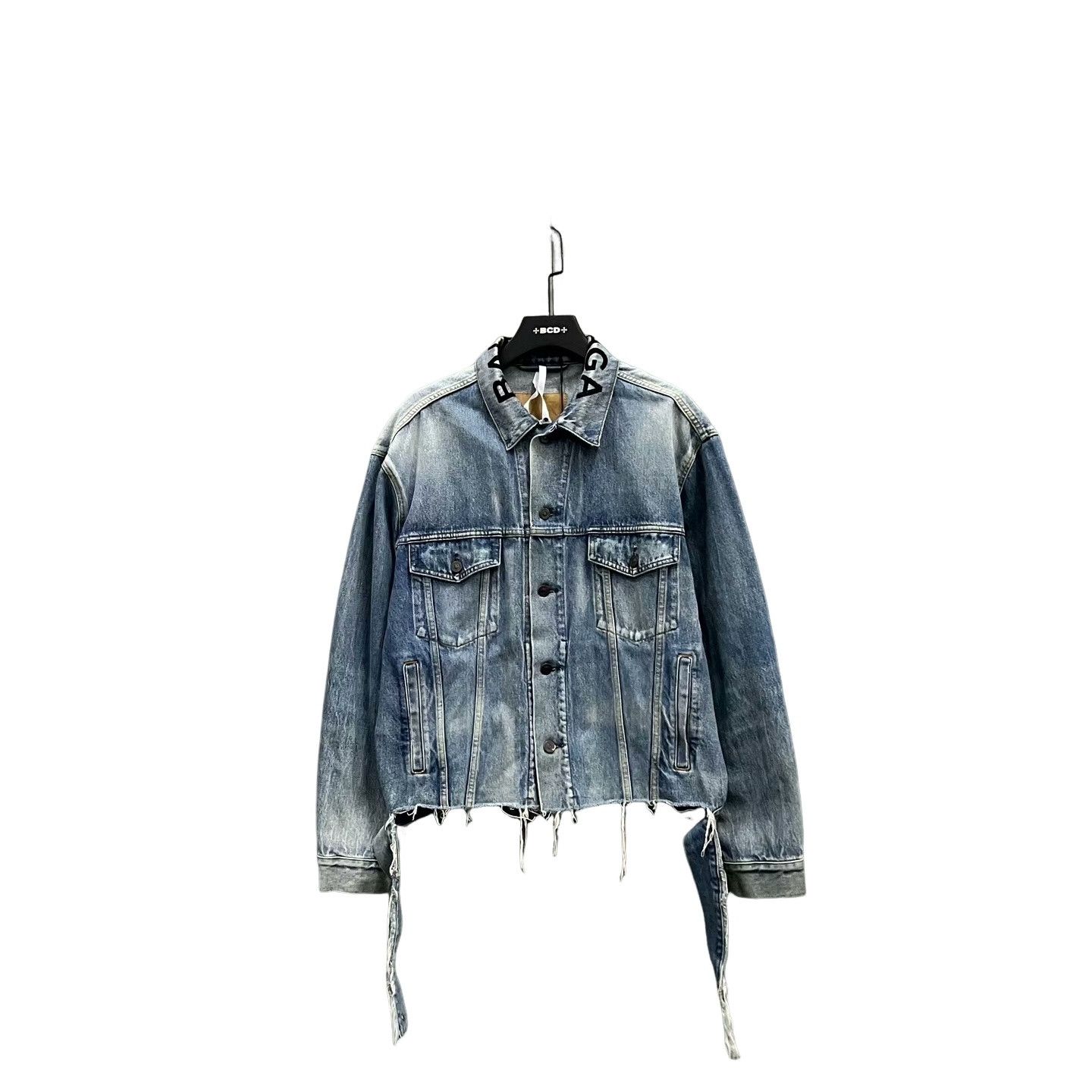 Balenciaga Balenciaga Logo Collar Denim Jacket 34 Size XS / US 0-2 / IT 36-38 - 1 Thumbnail