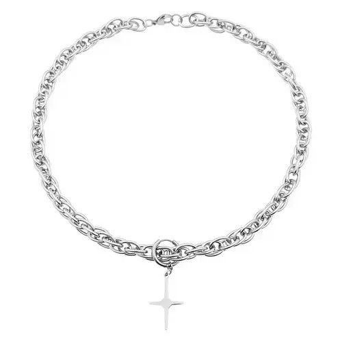 Other Titanium Steel Cross Star Pendant Necklace for Men Women Size ONE SIZE - 2 Thumbnail