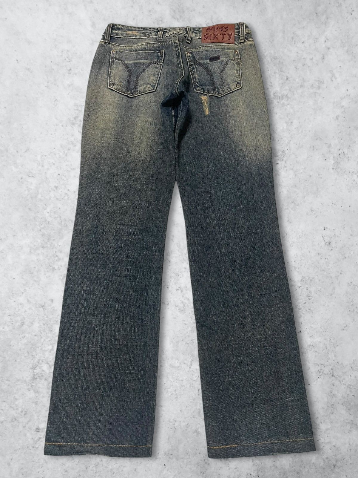 Miss Sixty Vintage Miss Sixty Sand Wash Ripped Italian Designer Jeans Size 28" / US 6 / IT 42 - 5 Thumbnail
