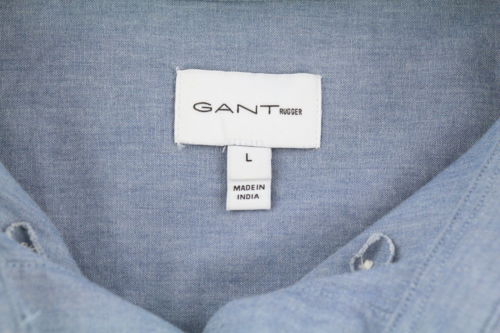 Gant RUGGER CHAMBRAY L Blue Belted Button-Down Shirt 84984 Size L / US 10 / IT 46 - 6 Thumbnail