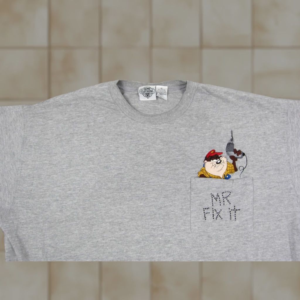 Vintage VINTAGE Looney Tunes Shirt Mens Extra Large XL Gray Tazmania Devil Taz 90s Classic Size US XL / EU 56 / 4 - 1 Thumbnail