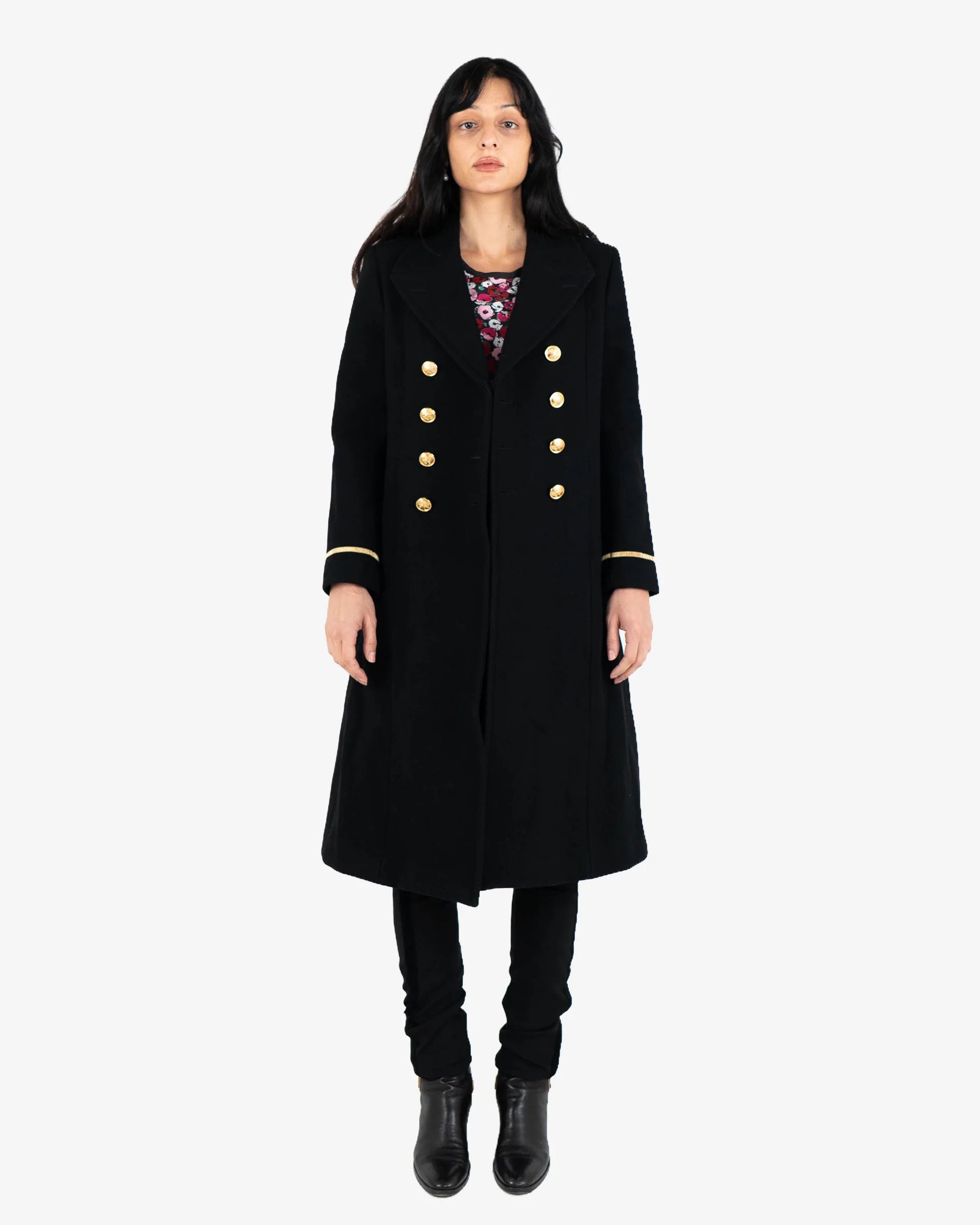 Saint Laurent Paris Palladium Officier Coat Women's (FW16) Size XS / US 0-2 / IT 36-38 - 3 Thumbnail