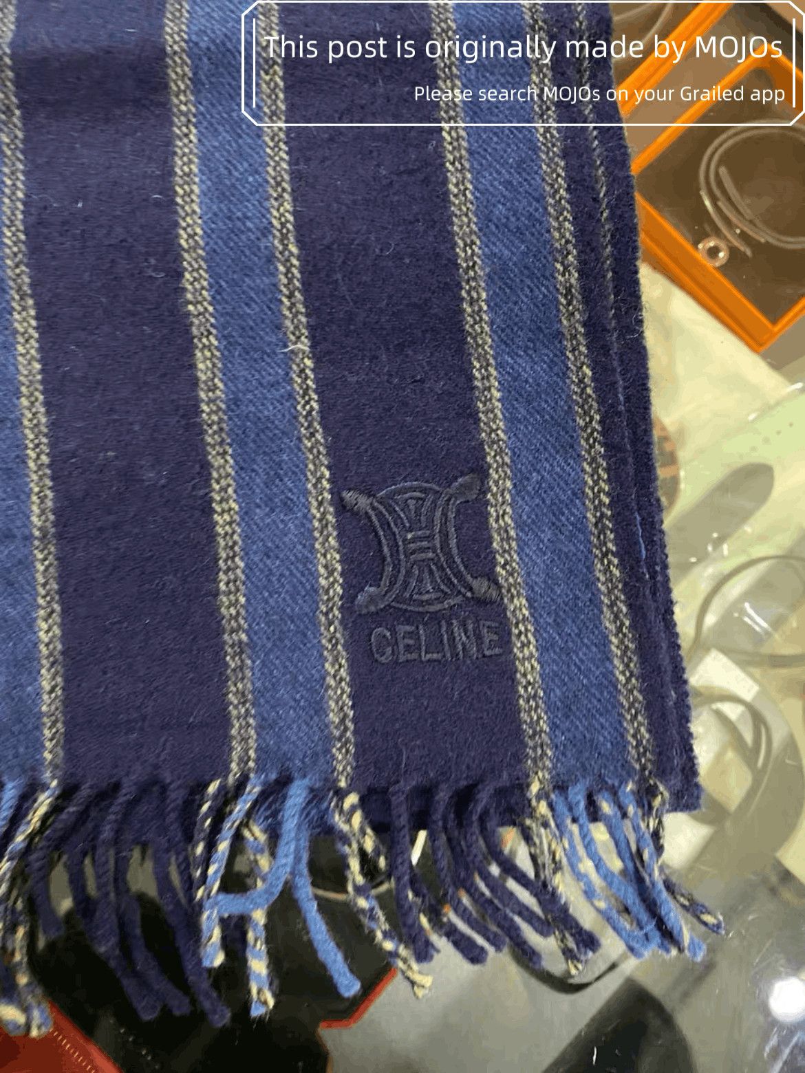 Celine Celine Stripes Logo Stitches Scarf Size ONE SIZE - 3 Thumbnail