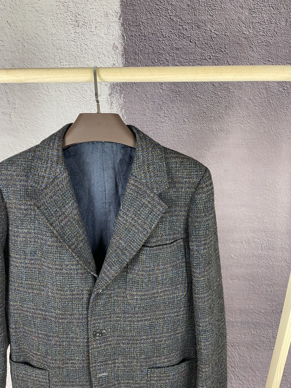 Harris Tweed Harris Tweed vintage 1971 checkered blazer paisley lining Size 44R - 3 Thumbnail