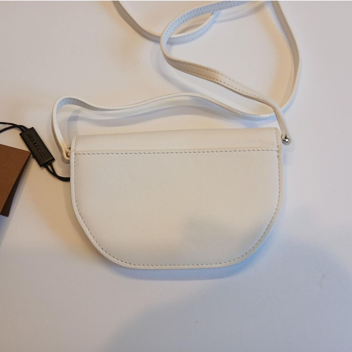 Burberry New - Burberry Olympia Micro Mini Leather Shoulder Bag White Size ONE SIZE - 2 Thumbnail