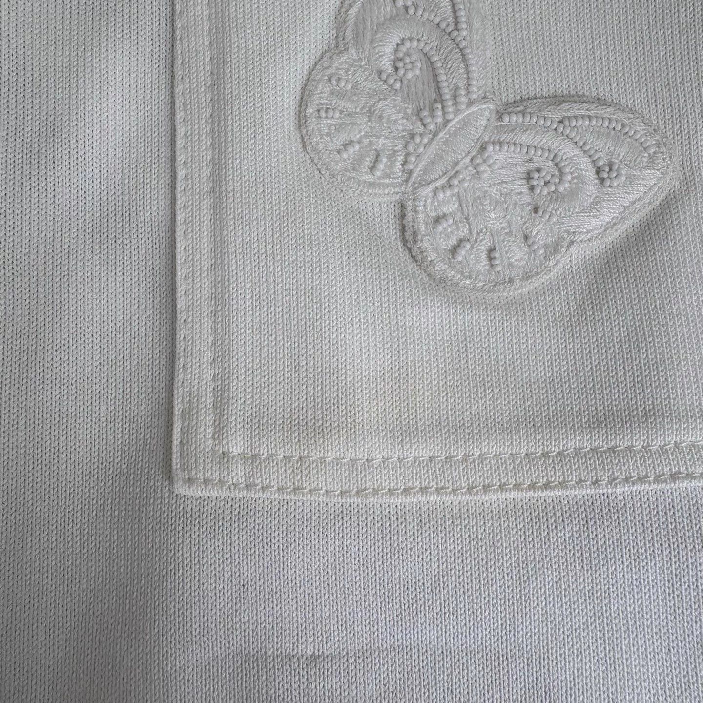Valentino Valentino Butterfly Embroidered White Denim Hooded M Size US M / EU 48-50 / 2 - 6 Thumbnail