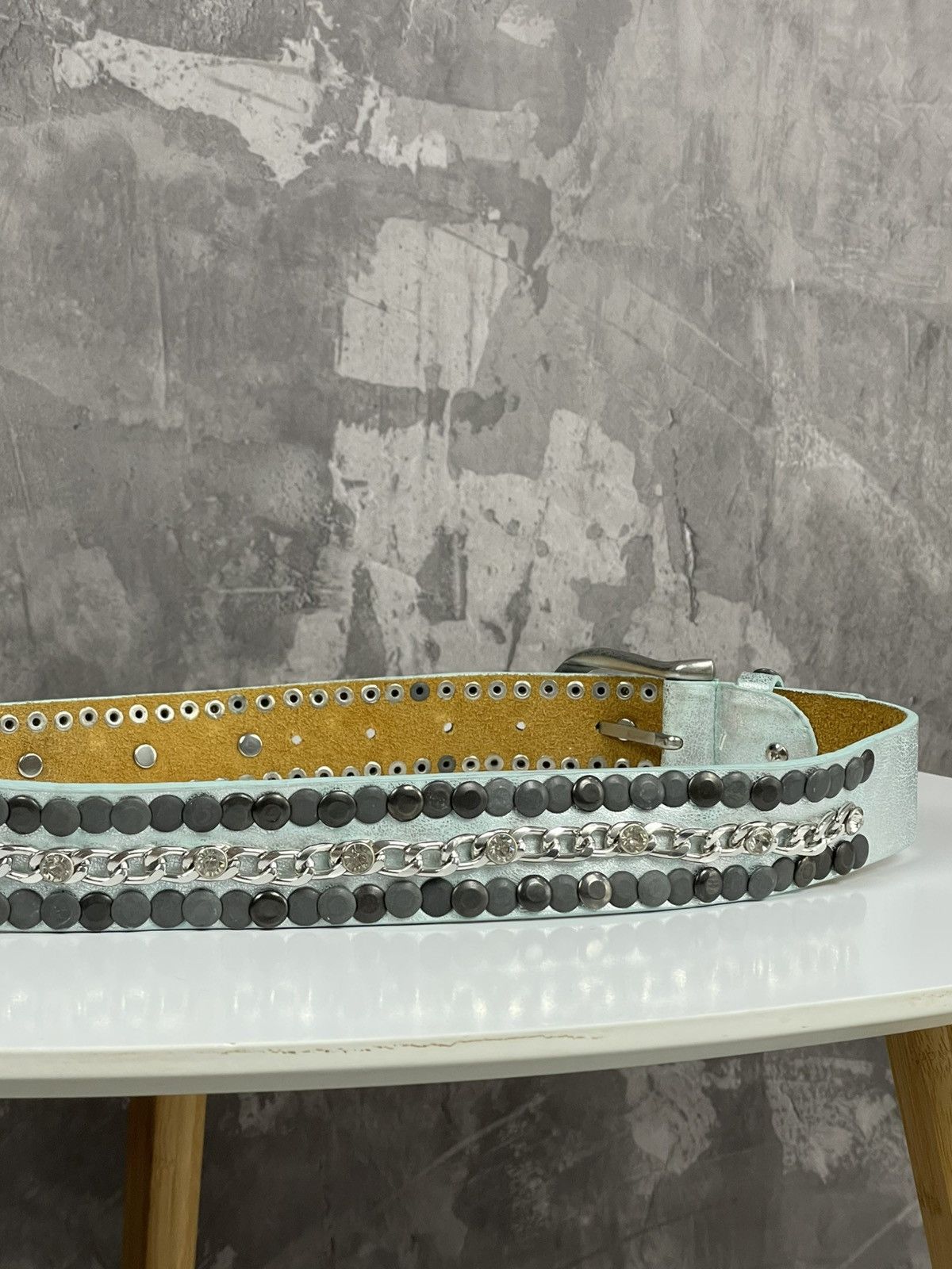 Hysteric Glamour × If Six Was Nine Rhinestone belt B.B. Simons styled Y2K Archive Leather belt Size ONE SIZE - 8 Thumbnail