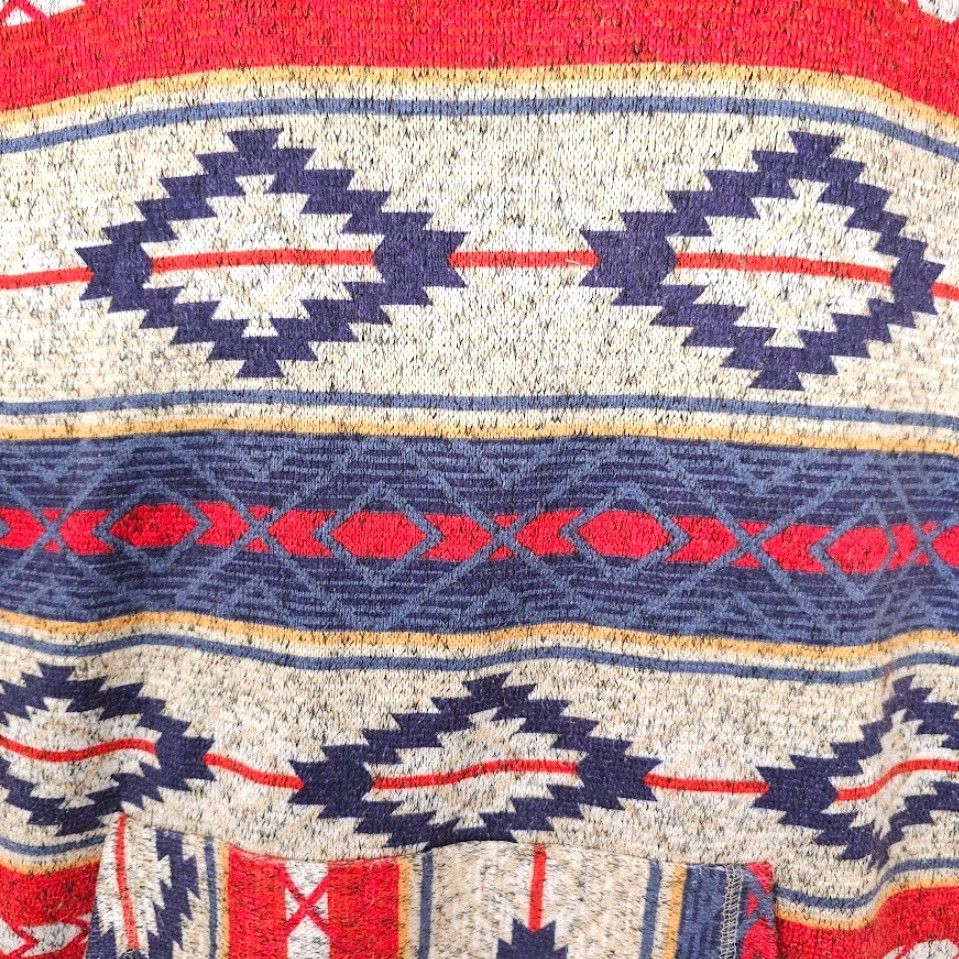CLOT Brooklyn Cloth Southwestern Sweatshirt Hoodie Mens Size Medium Blue Aztec Pattern Striped All Over Print Pullover Hooded Sweatshirt Size US M / EU 48-50 / 2 - 3 Thumbnail