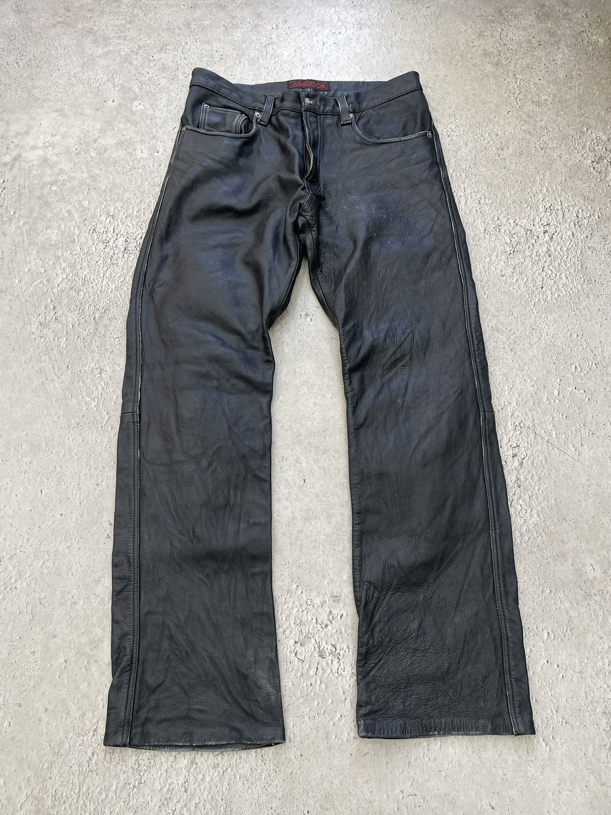 14th Addiction Vintage moto leather regular moto pants Rick owens style Size US 34 / EU 50 - 2 Thumbnail