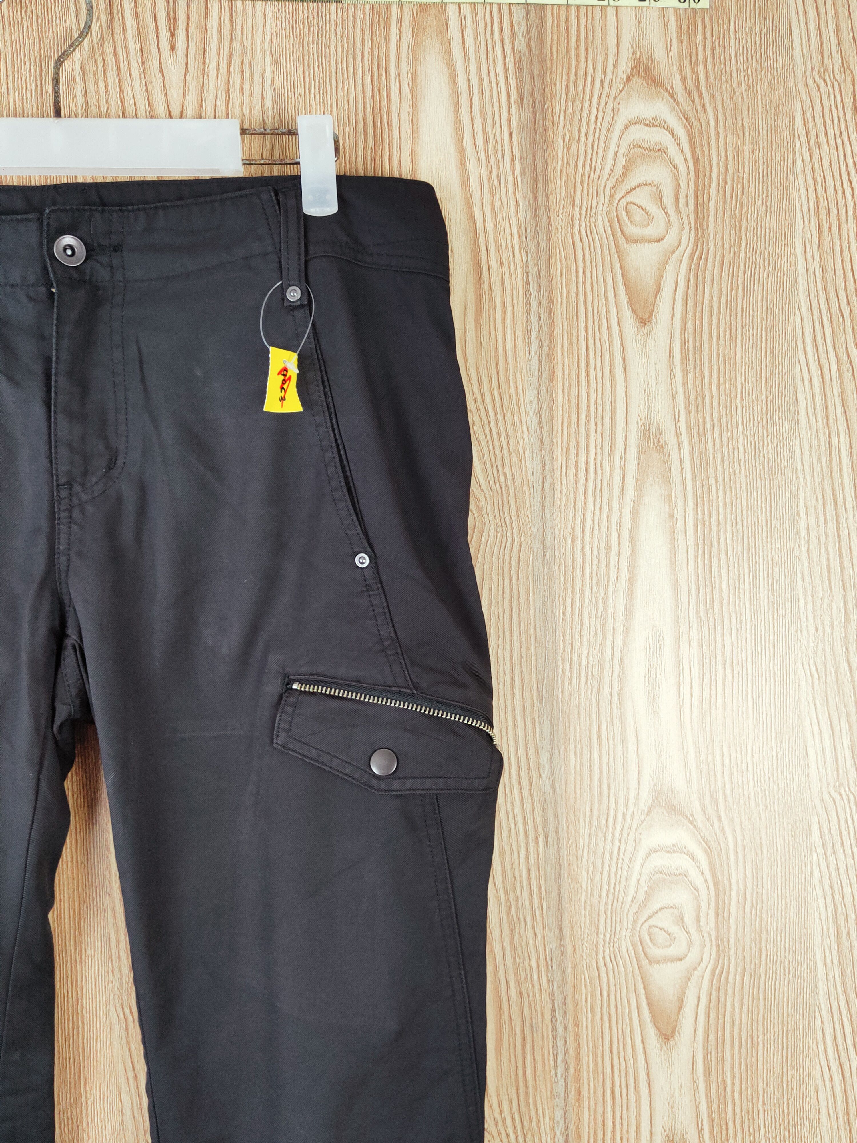 Japanese Brand Japanese Brand Black Multipocket Cargo Pants #W460 Size 31" - 5 Thumbnail