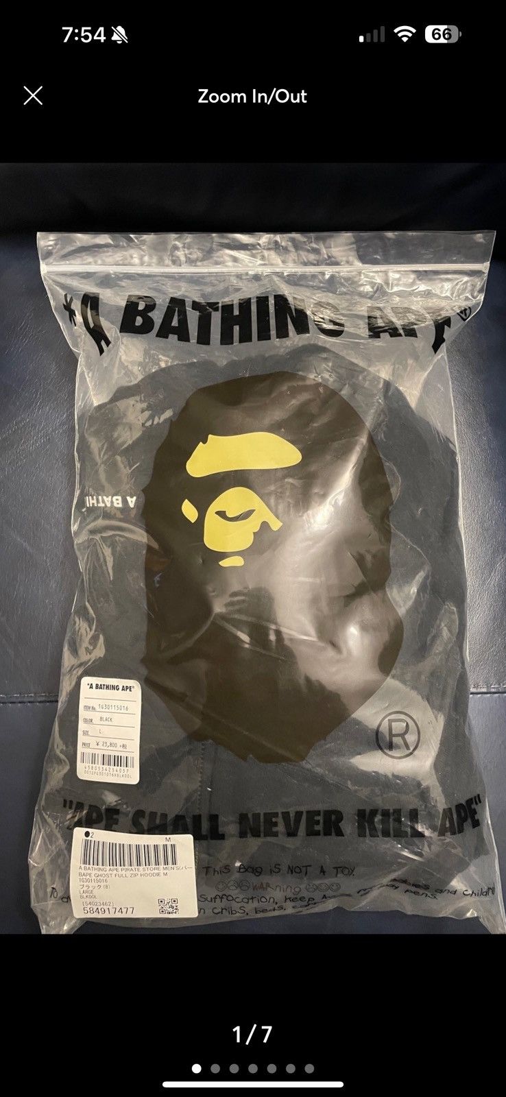 Bape Bape ghost hoodie Size US L / EU 52-54 / 3 - 11 Thumbnail