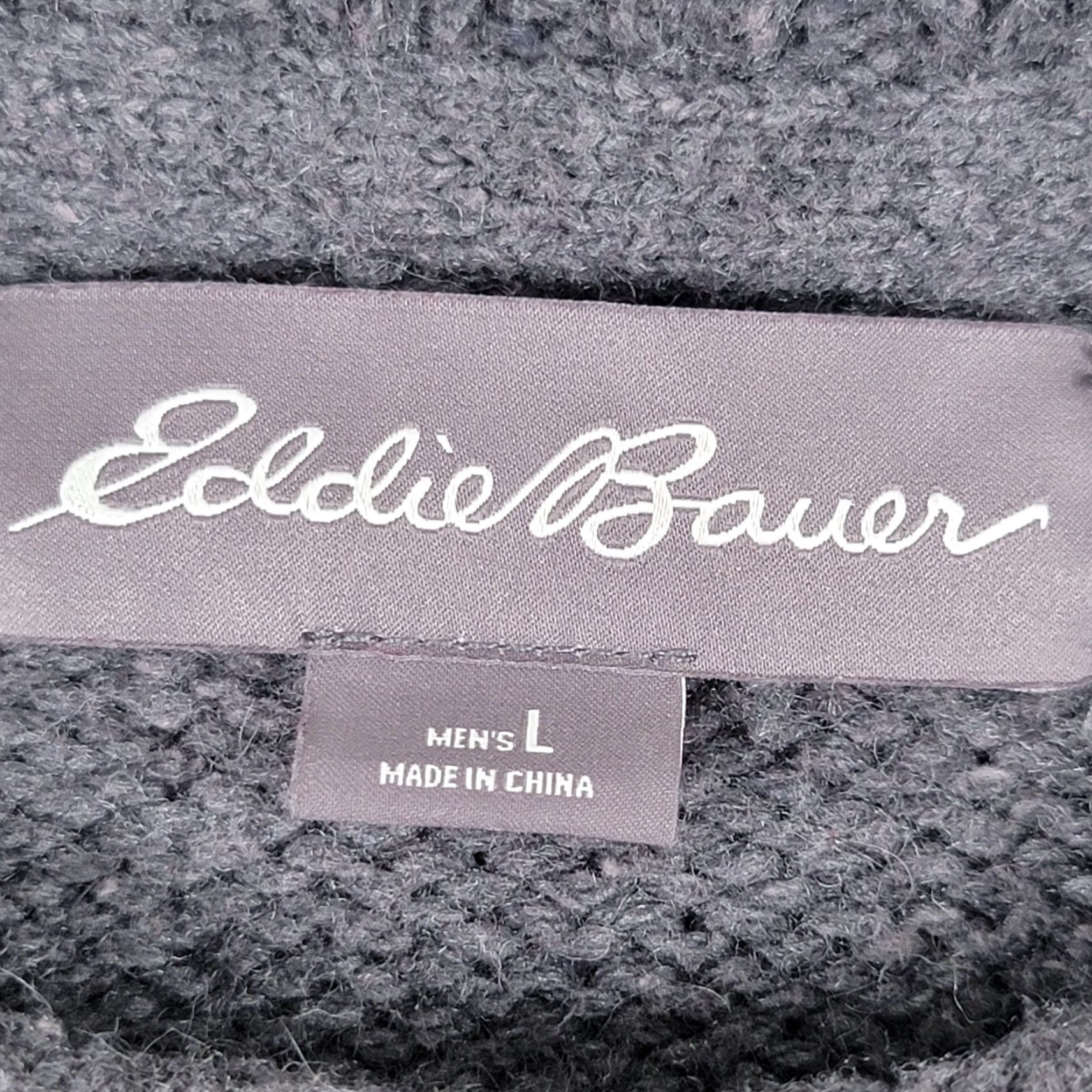 Eddie Bauer Eddie Bauer Men's Sweater Size Large Gray Cotton Wool Knit Pullover Ski Pullover Mens Knit Wool Gray Size US L / EU 52-54 / 3 - 3 Thumbnail