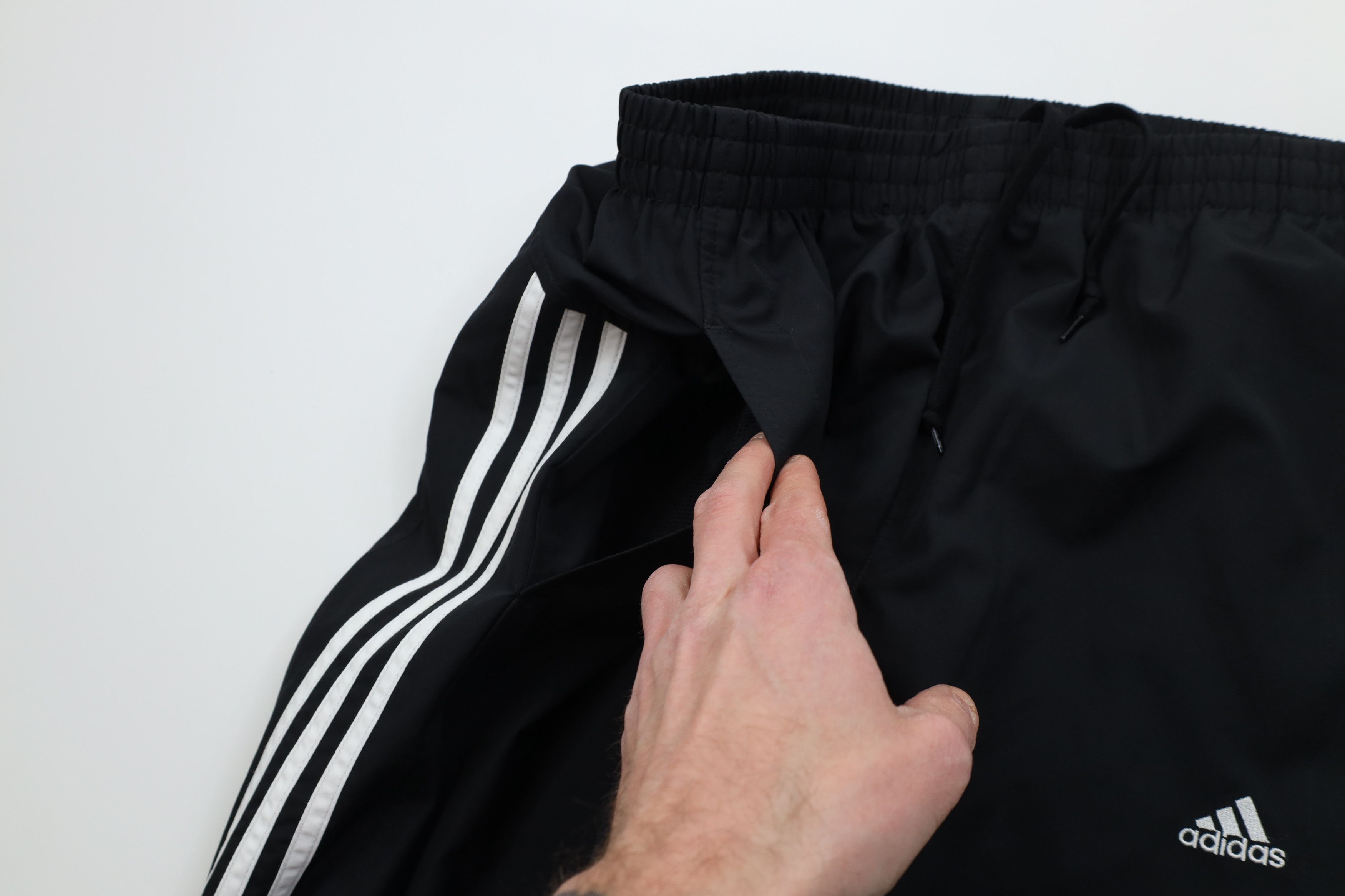 Adidas Vintage Y2K Adidas Lined Wide Leg Windbreaker Pants Black Size US 34 / EU 50 - 7 Thumbnail