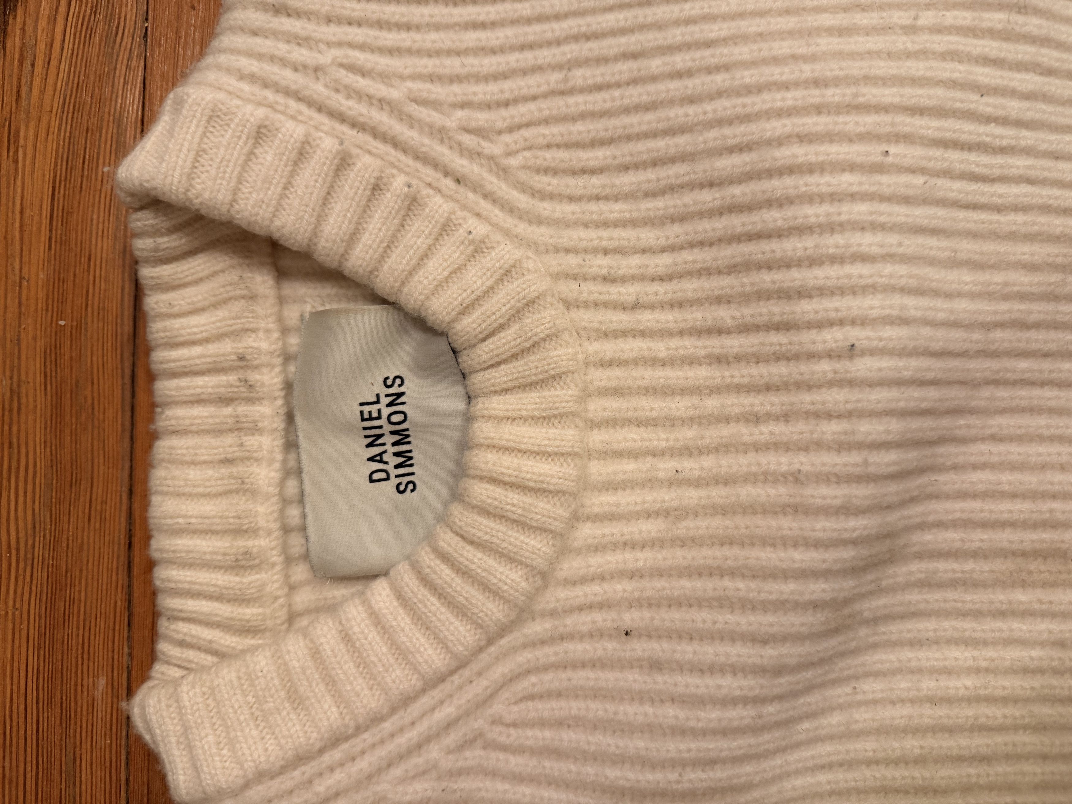 Daniel Simmons Cream Merino Knit Sweater Size US M / EU 48-50 / 2 - 4 Thumbnail