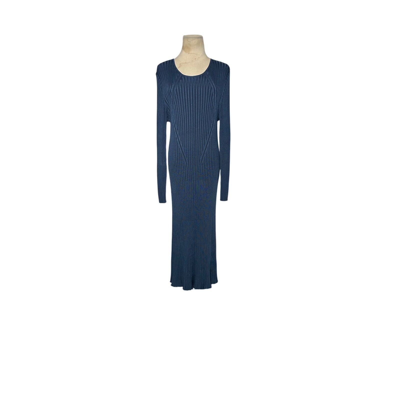 H&M H&M stale blue knit long sleeves midi sweater dress size XL Size XL / US 12-14 / IT 48-50 - 14 Thumbnail
