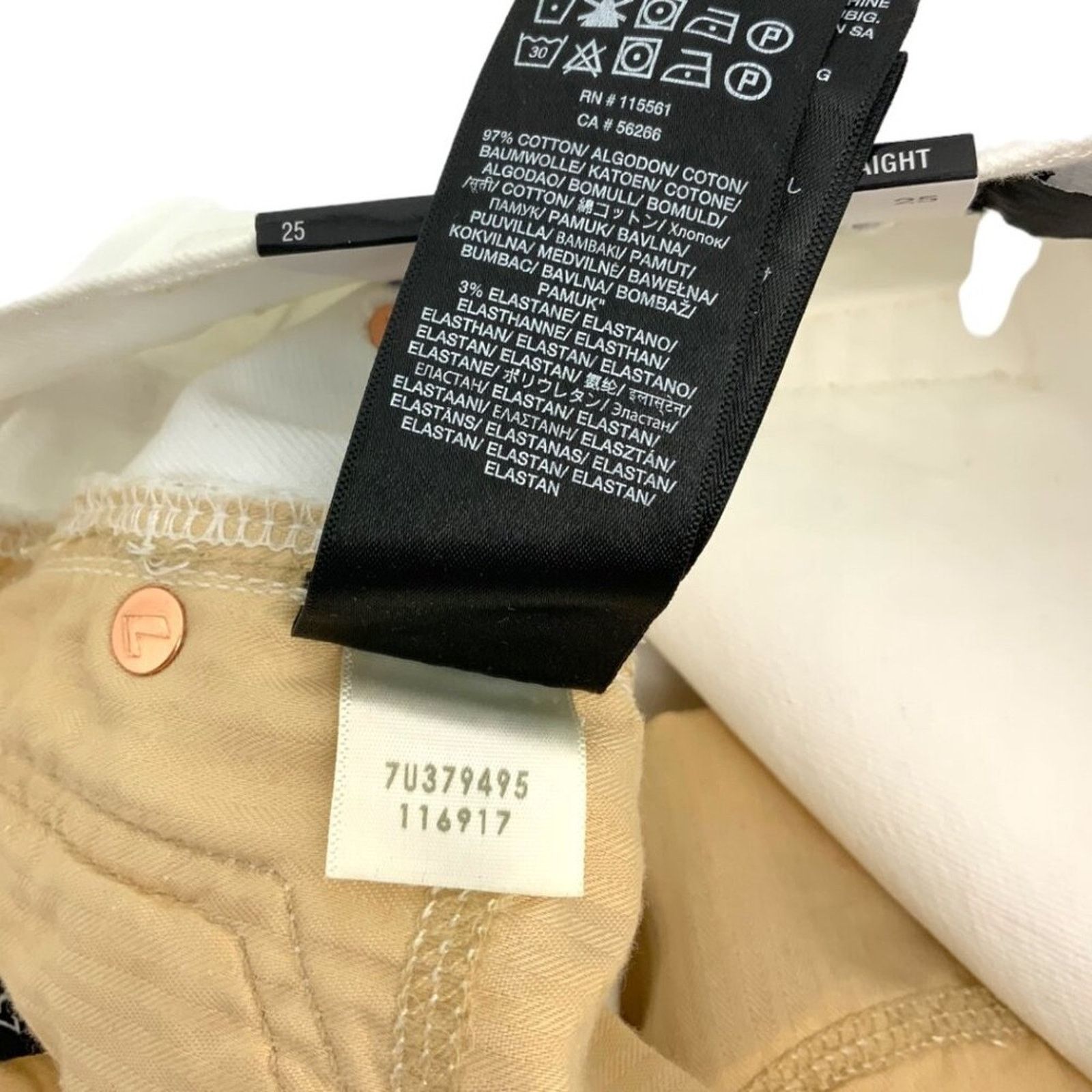 7 For All Mankind 7 for all Mankind HW Straight Jeans White 25 NWT $218 MSRP Size 25" / US 0 / IT 36 - 8 Thumbnail