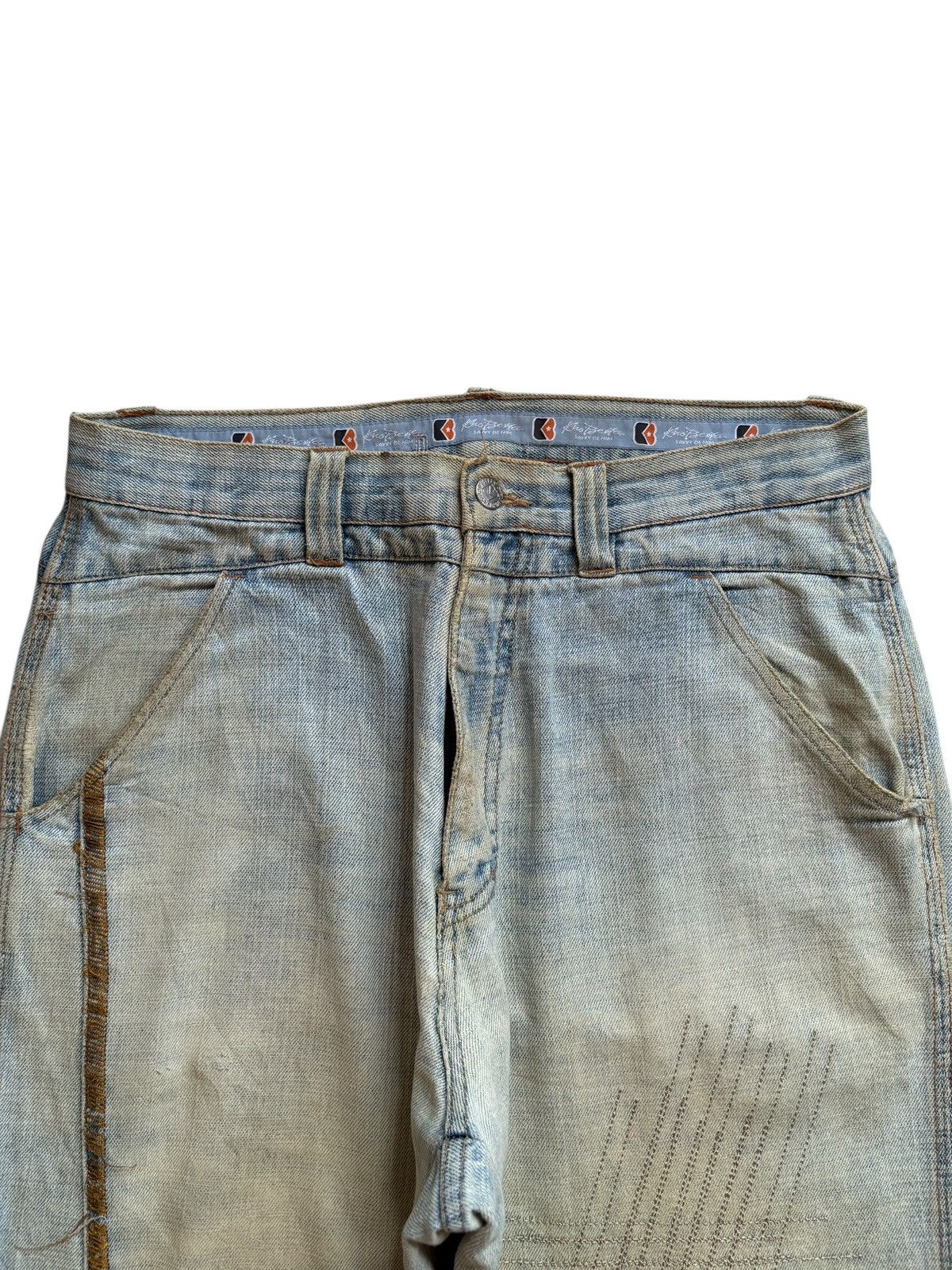Japanese Brand Vintage Kno Betta Light Mud Wash Distressed Baggy Jeans Size US 32 / EU 48 - 4 Thumbnail