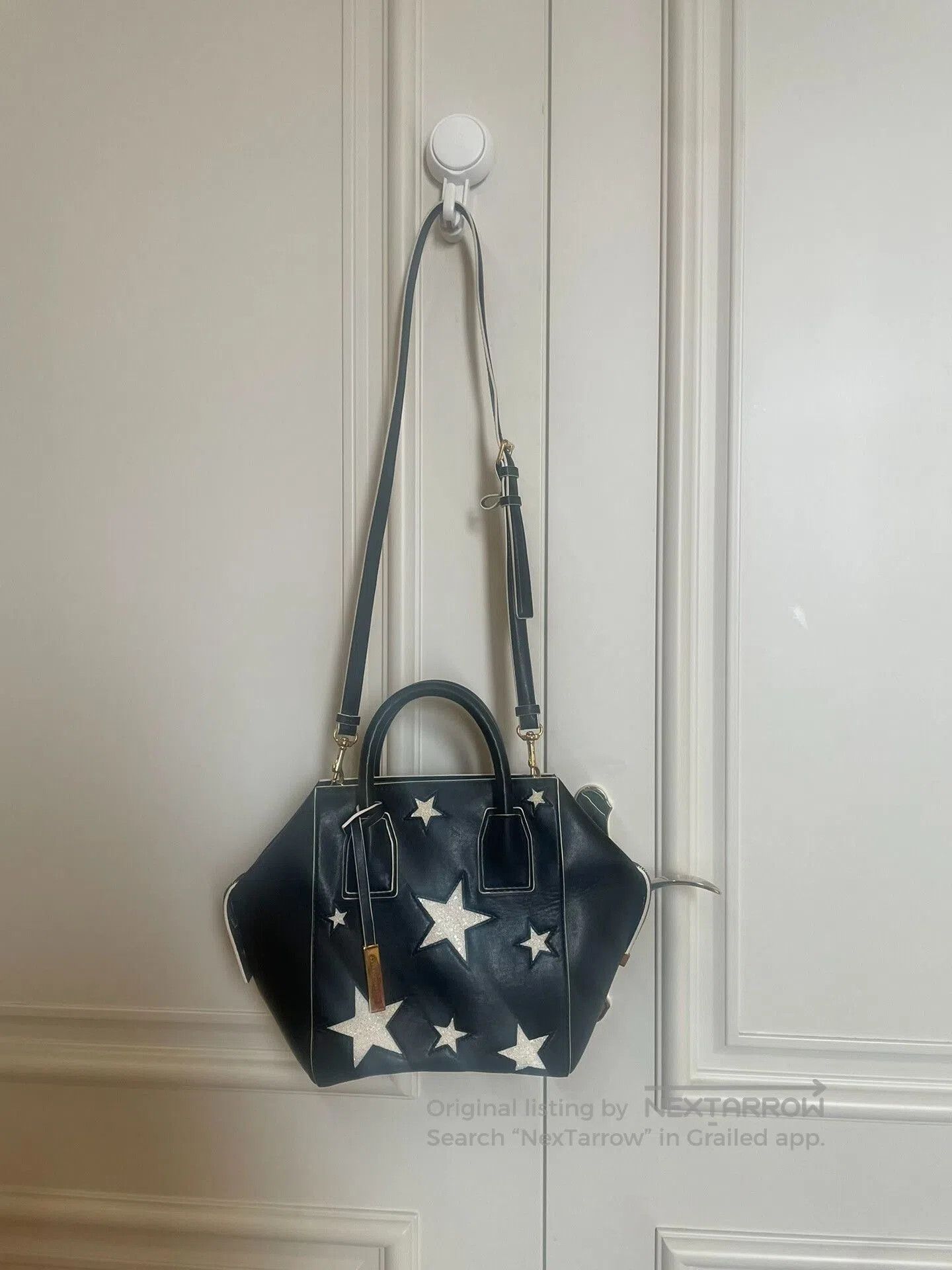Stella McCartney Stella McCartney Black White Star Leather Handbag. Size ONE SIZE - 1 Thumbnail