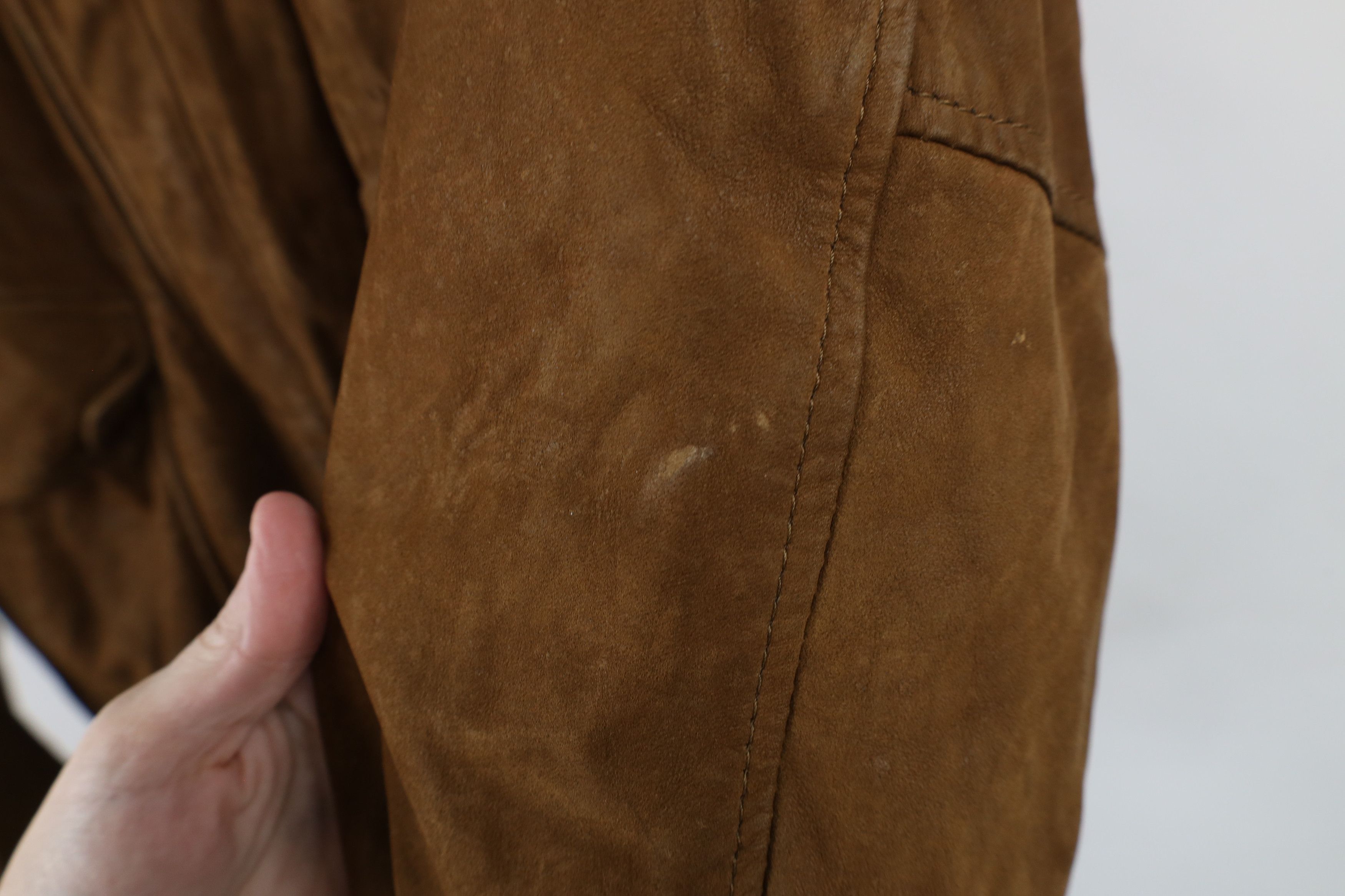 Vintage Vintage 90s Streetwear Suede Leather Flight Bomber Jacket Size US S / EU 44-46 / 1 - 5 Thumbnail