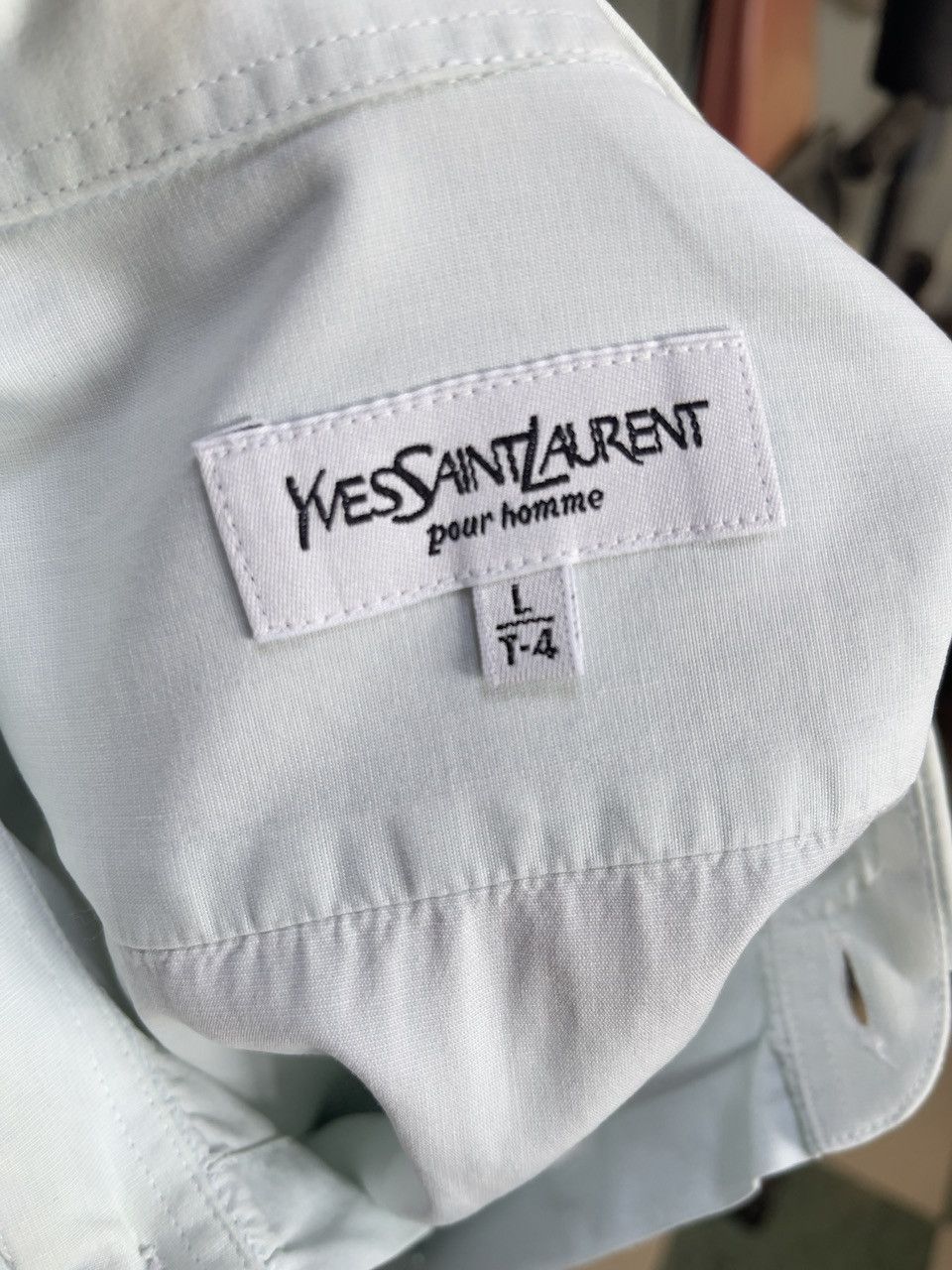 Yves Saint Laurent 🔥 casual YSL Yves Saint Laurent shirt size L turqoise Size US L / EU 52-54 / 3 - 5 Thumbnail