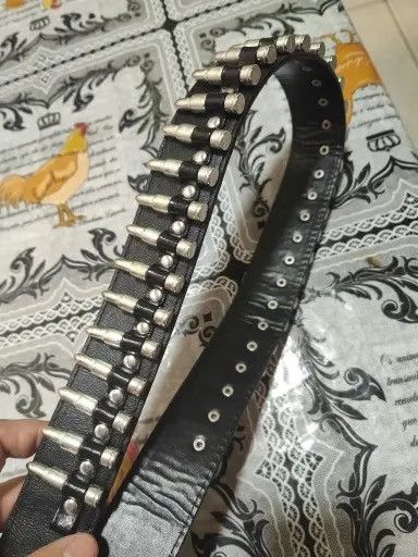 Japanese Brand Kuriyama x Jun Bullet Studded PU Leather Belt Size ONE SIZE - 4 Thumbnail