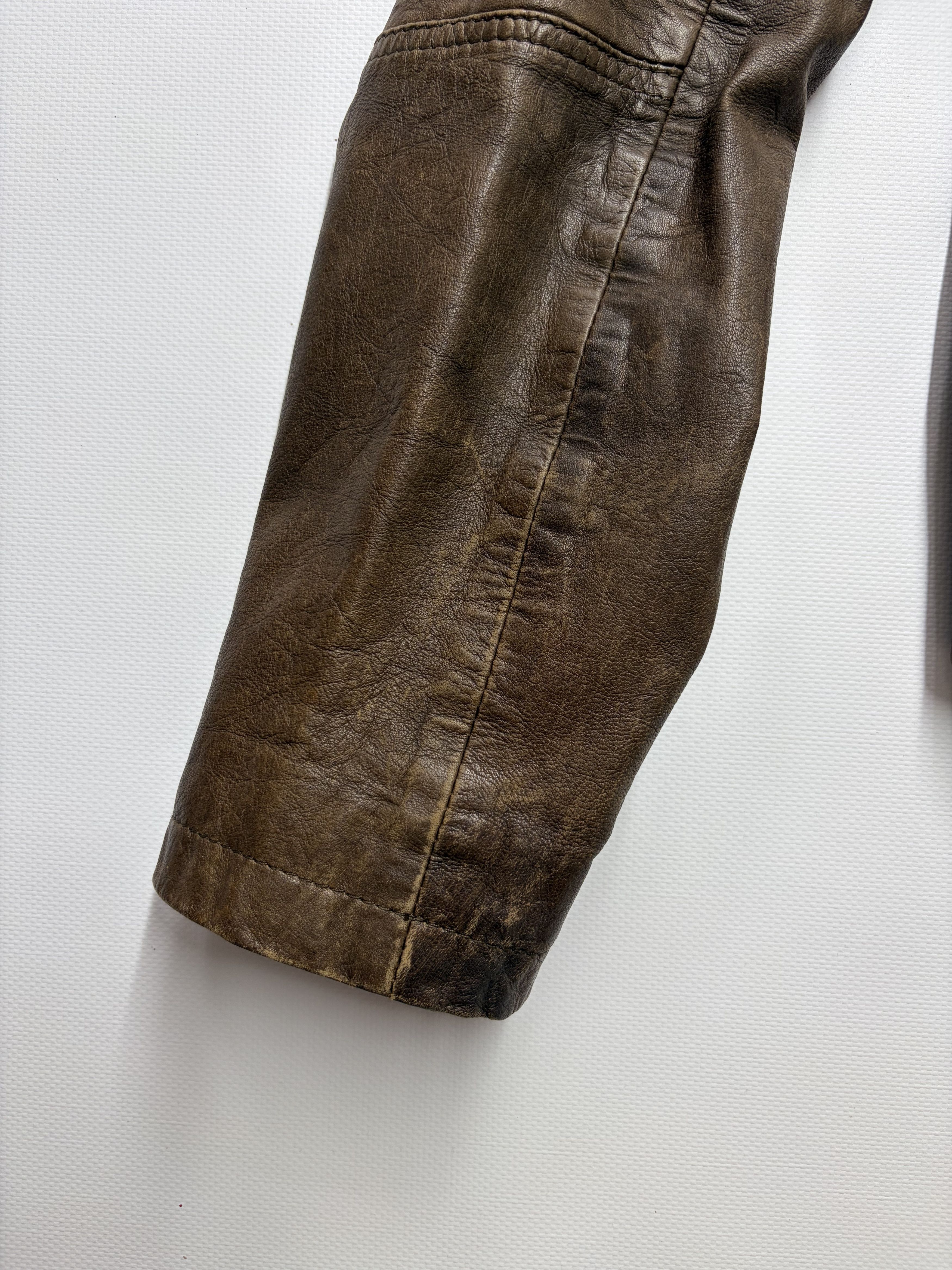 Vintage Vintage Crop Leather Women's Jacket Size M / US 6-8 / IT 42-44 - 4 Thumbnail