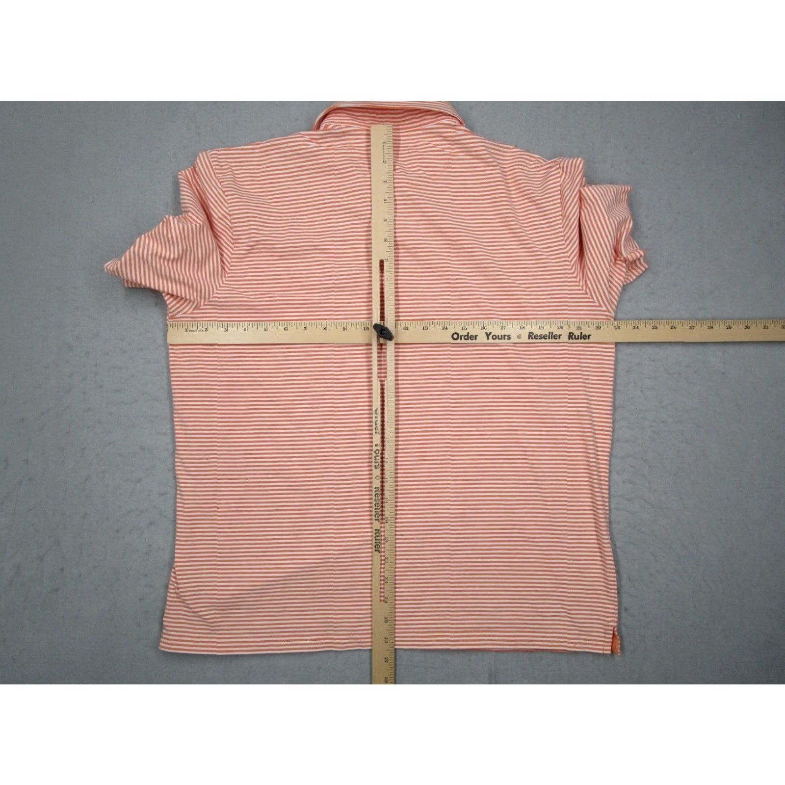 johnnie-O VINTAGE Johnnie O Polo Shirt Mens XL Orange Striped Golf Casual Sports Logo FOG Size US XL / EU 56 / 4 - 6 Thumbnail