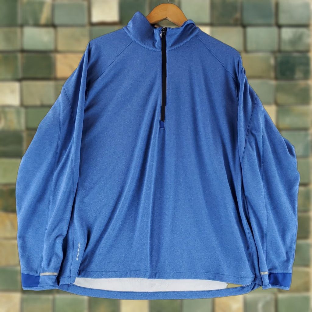Vintage Zero Restriction 1/4 Zip Long Sleeve Pullover Shirt Blue Mens XXL Size US XXL / EU 58 / 5 - 1 Thumbnail