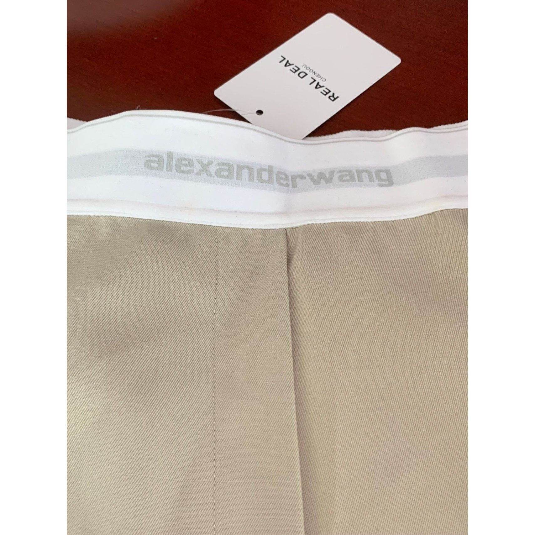 Alexander Wang Alexander Wang Beige High-Waisted Relaxed Fit Wool Blend Sho Size 32" / US 10 / IT 46 - 4 Thumbnail