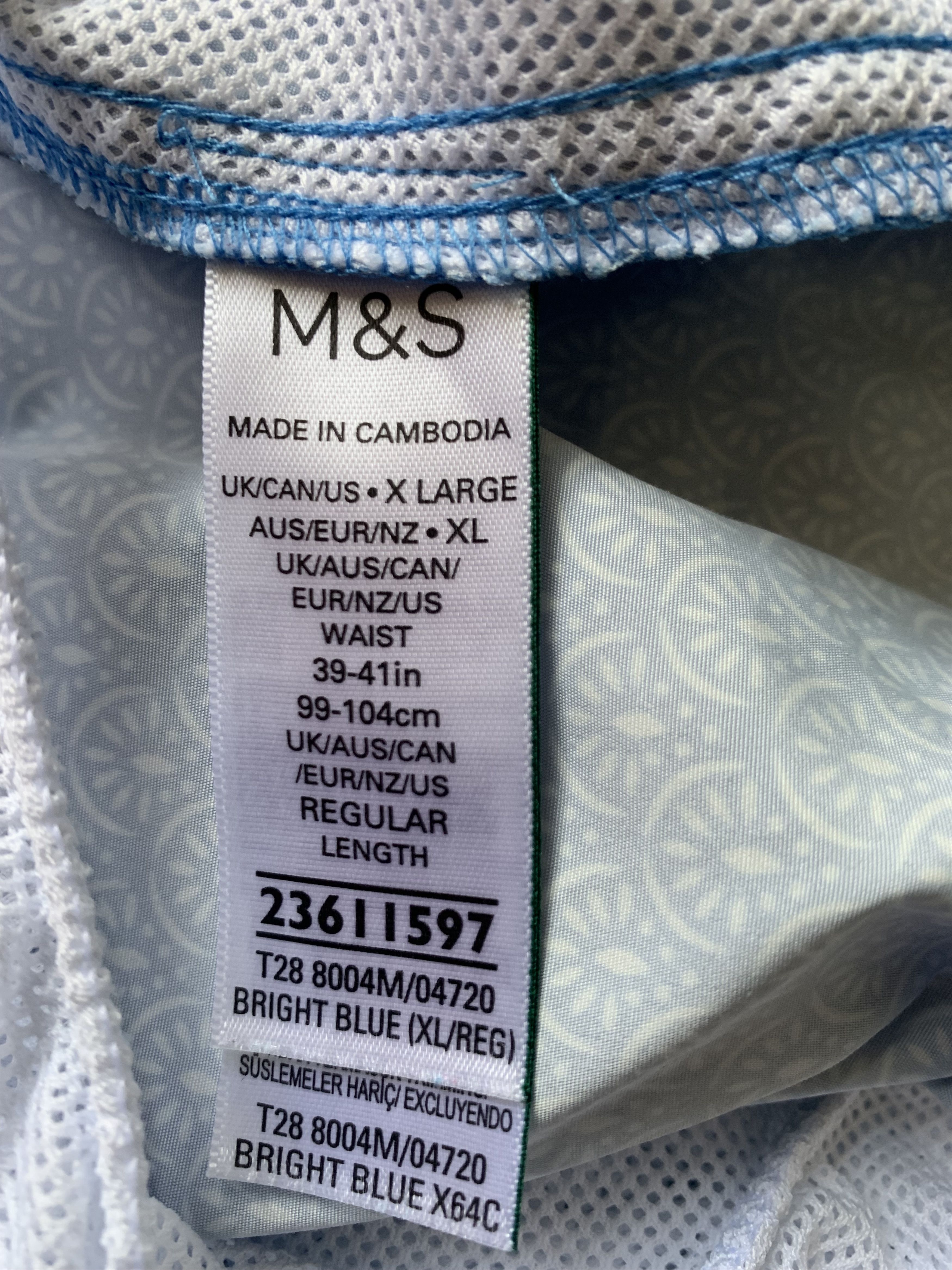 Marks & Spencer Marks & Spencer Blue Beach Swim Shorts Size US 36 / EU 52 - 6 Thumbnail