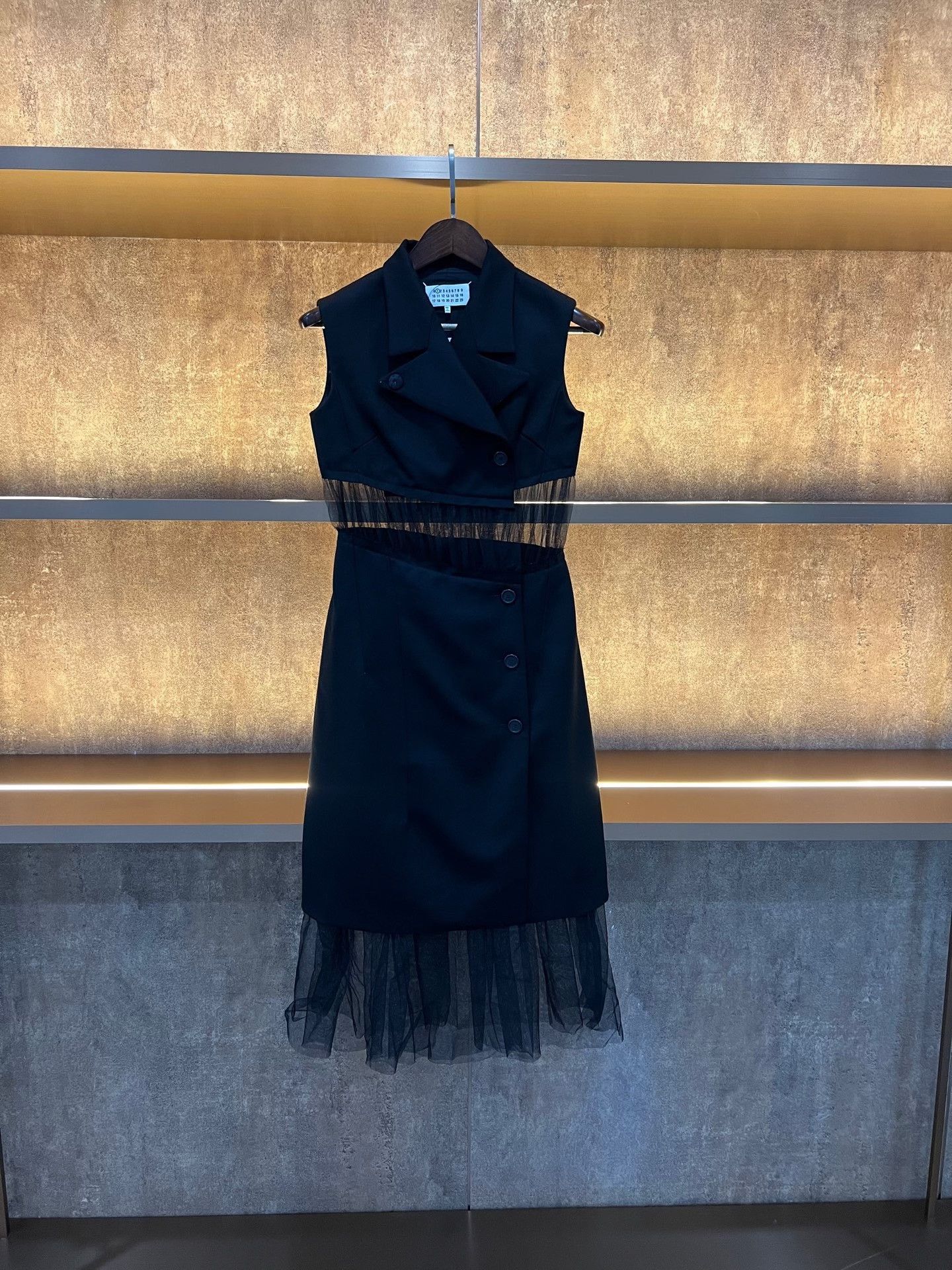 Maison Margiela Maison Margiela Wool Lace Cut-Out Waist Dress Size S / US 4 / IT 40 - 1 Thumbnail
