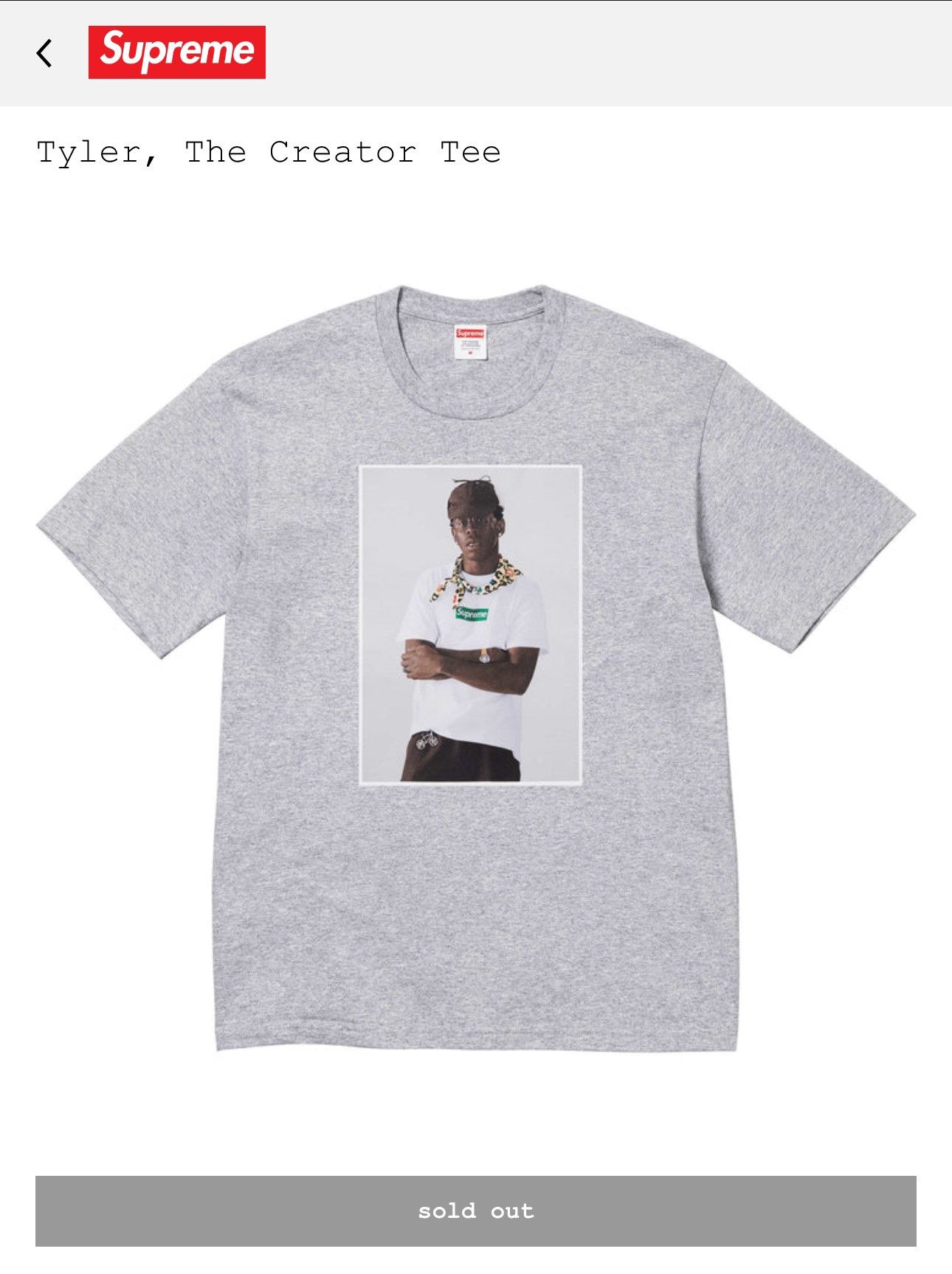 Supreme SUPREME TYLER THE CREATOR TEE ORDER CONFIRMED XXL Size US XXL / EU 58 / 5 - 1 Thumbnail