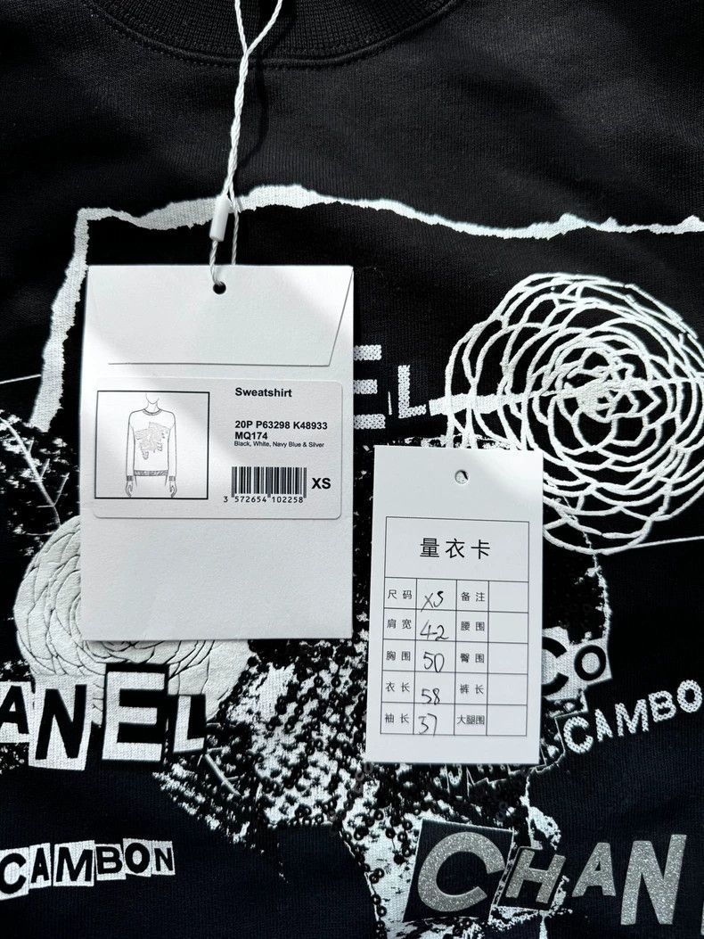 Chanel Chanel 20p black camellia sequin graffiti sweatshirt Nextar Size US XS / EU 42 / 0 - 8 Thumbnail