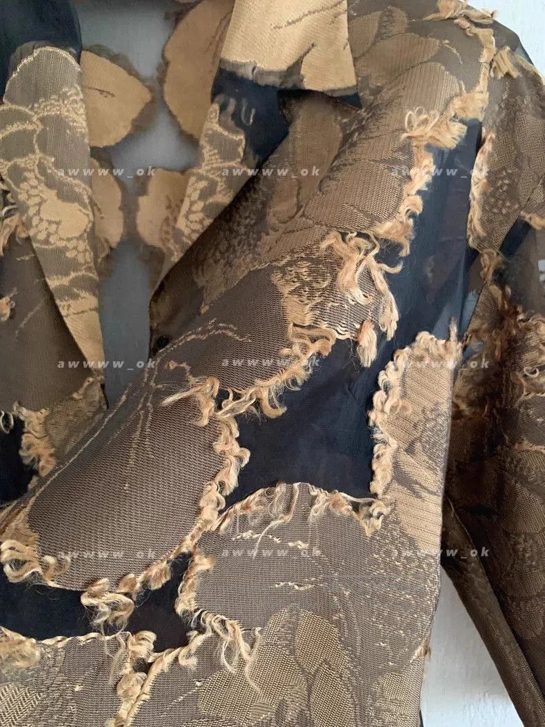 Dries Van Noten Dries Van Noten Brocade Sheer Shirt. Size US S / EU 44-46 / 1 - 7 Thumbnail
