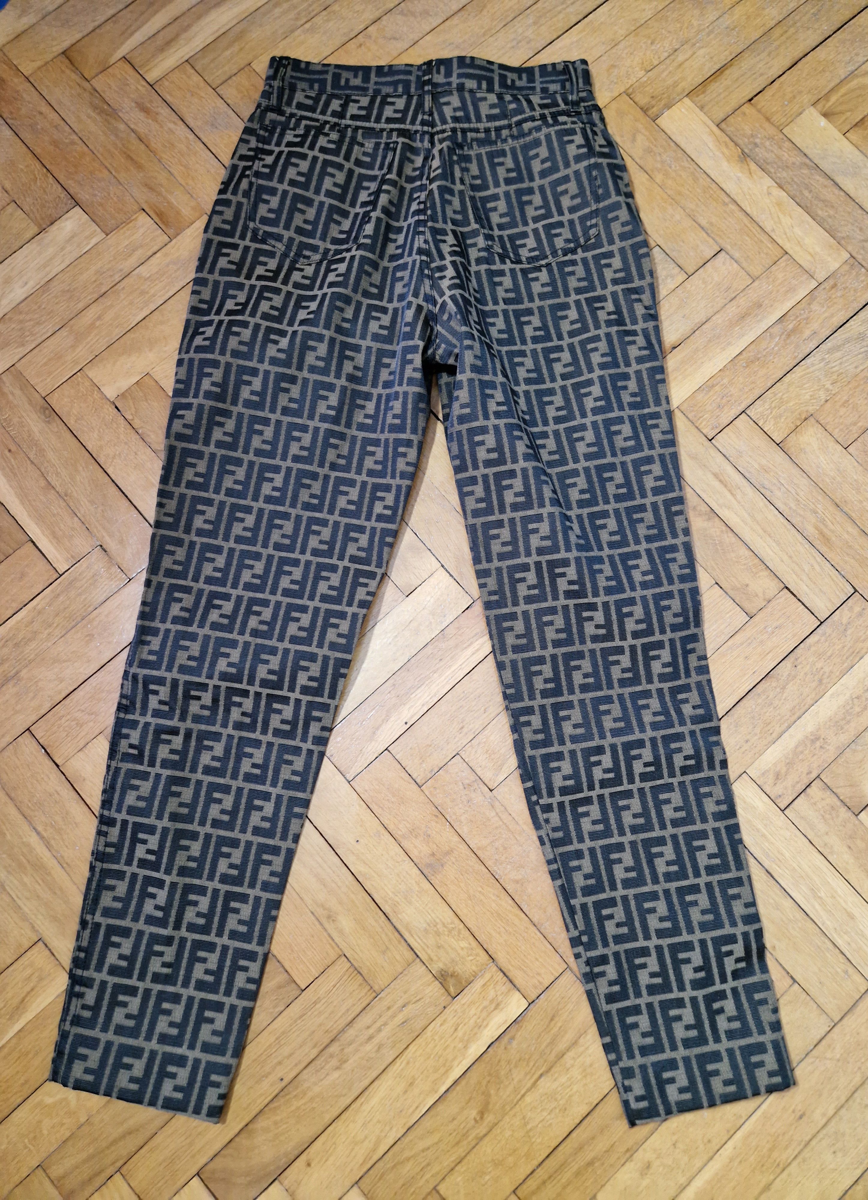 Fendi × Vintage Fendi zucca monogram pants Size 26" / US 2 / IT 38 - 2 Thumbnail