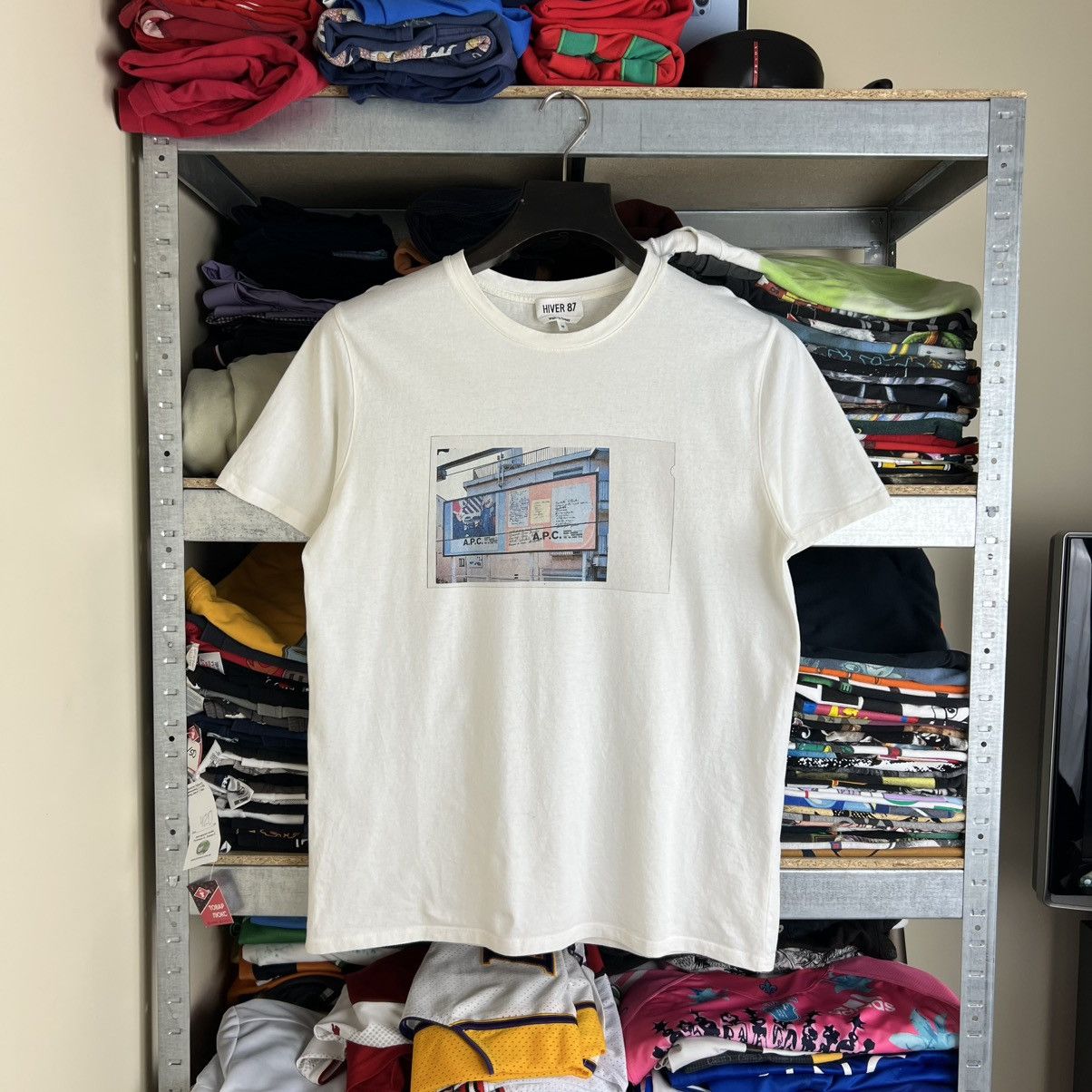 A.P.C. Rare! A.P.C Hiver 87 Big Logo Tee Kaos 00s Size US M / EU 48-50 / 2 - 1 Thumbnail