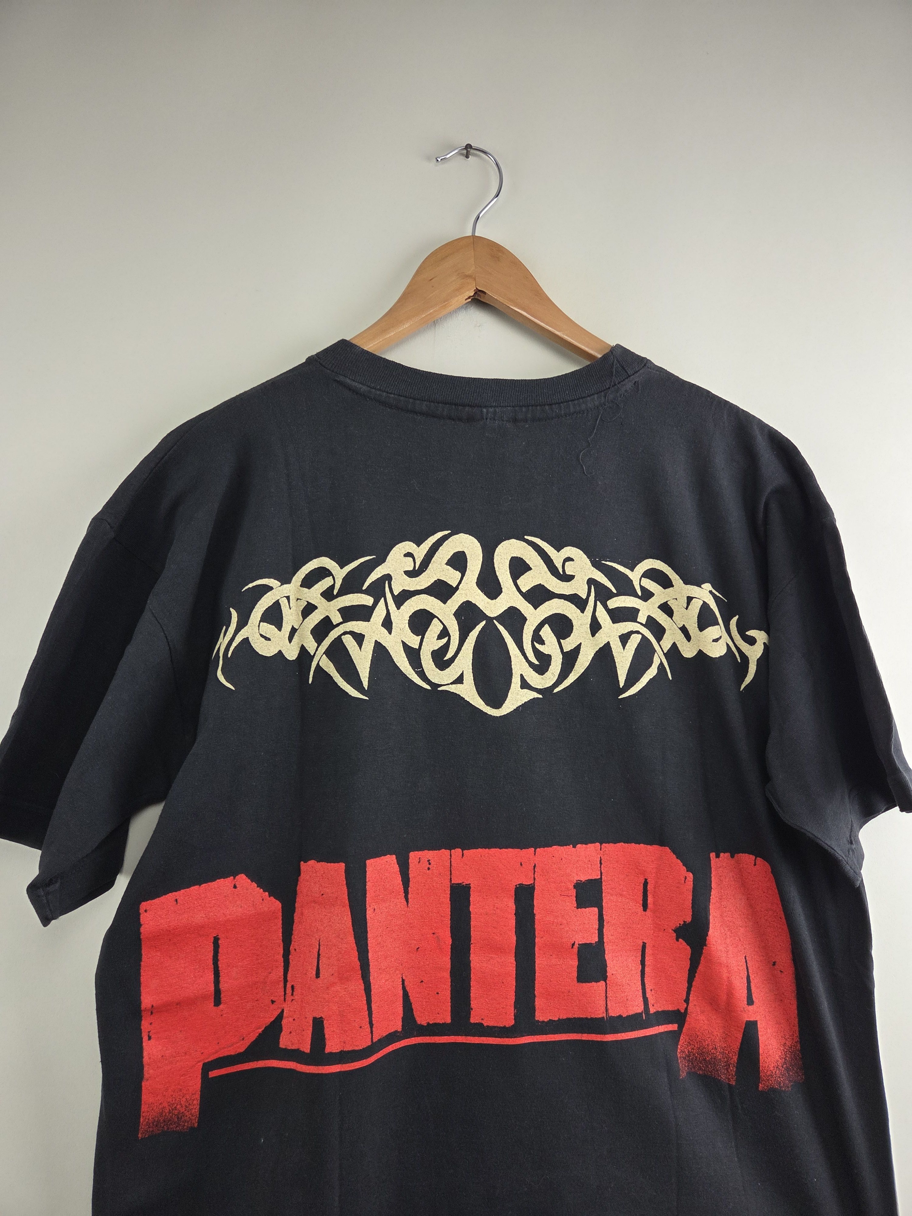 Band Tees × Vintage 90s Pantera Black Panther Metal tee XL 22.5" 28.5" Size US XL / EU 56 / 4 - 5 Thumbnail