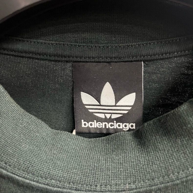 Balenciaga Balenciaga Adidas Green Embroidered Logo Shirt-2506 Size US M / EU 48-50 / 2 - 2 Thumbnail