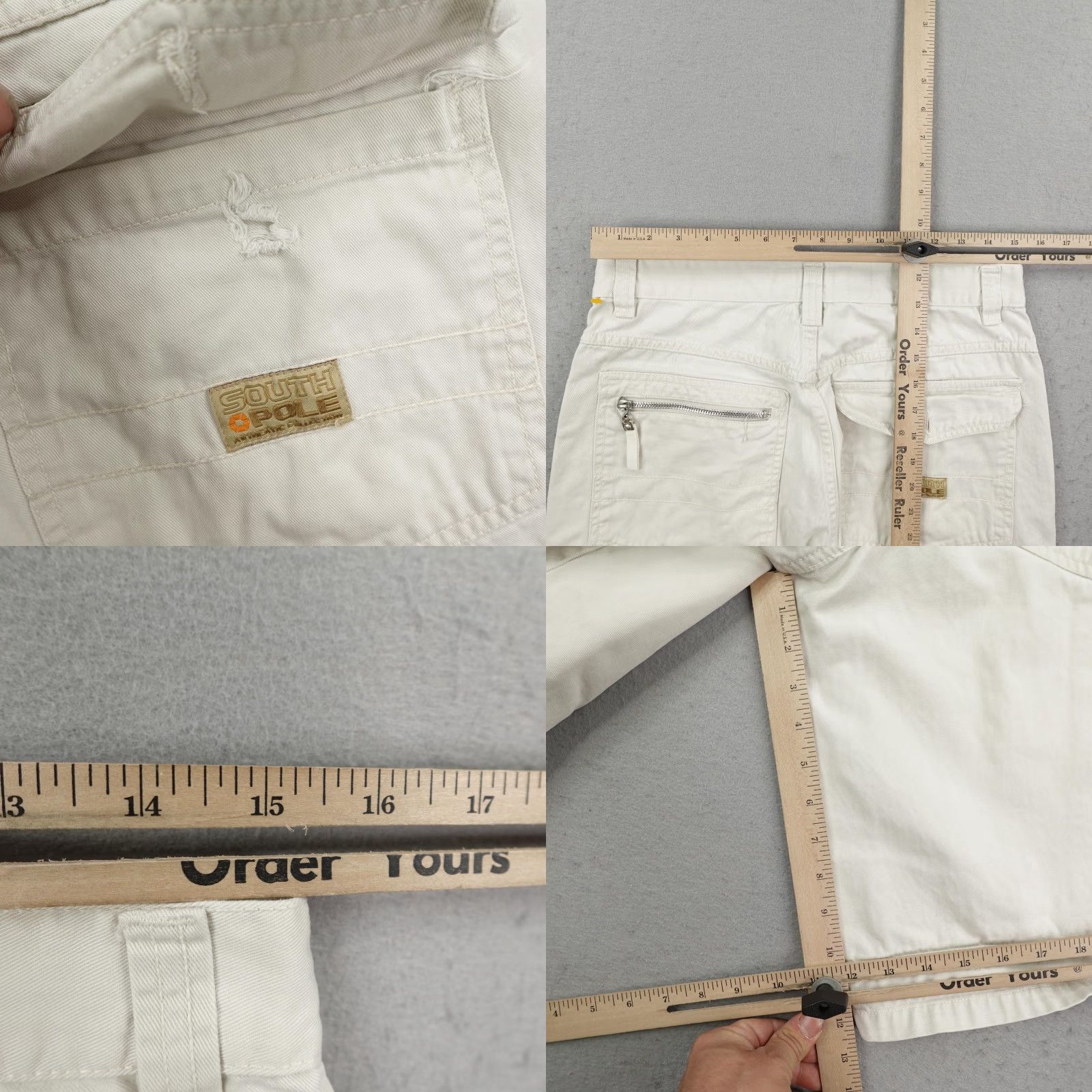 Southpole VINTAGE Southpole Shorts Men 32 Light Beige Cargo Baggy Loose Skater Hip Hop Y2K Mens hard to tract? Size US 32 / EU 48 - 8 Thumbnail